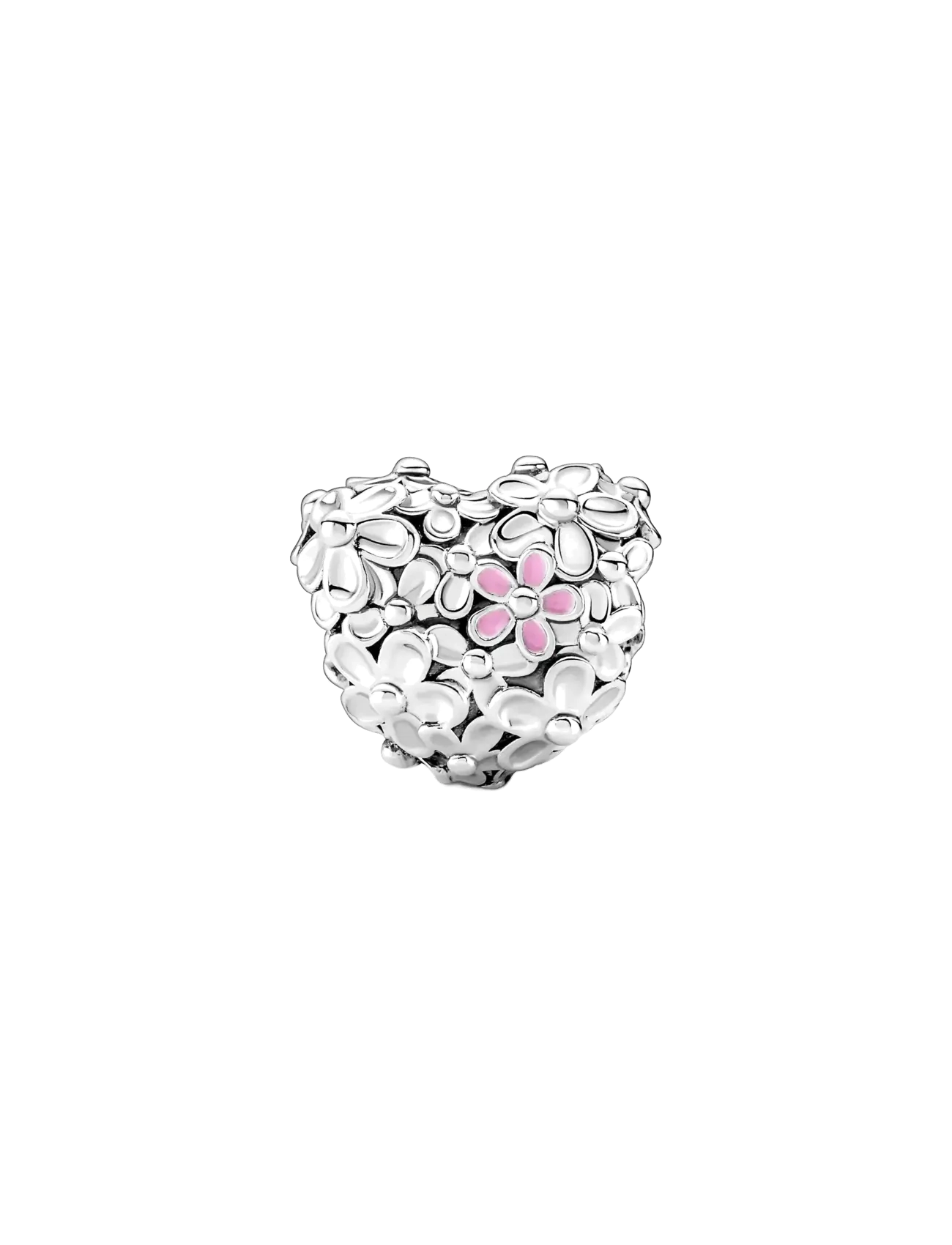 Pandora Heart sterling silver charm with pink and violet enamel - Officewear - PINK / silver