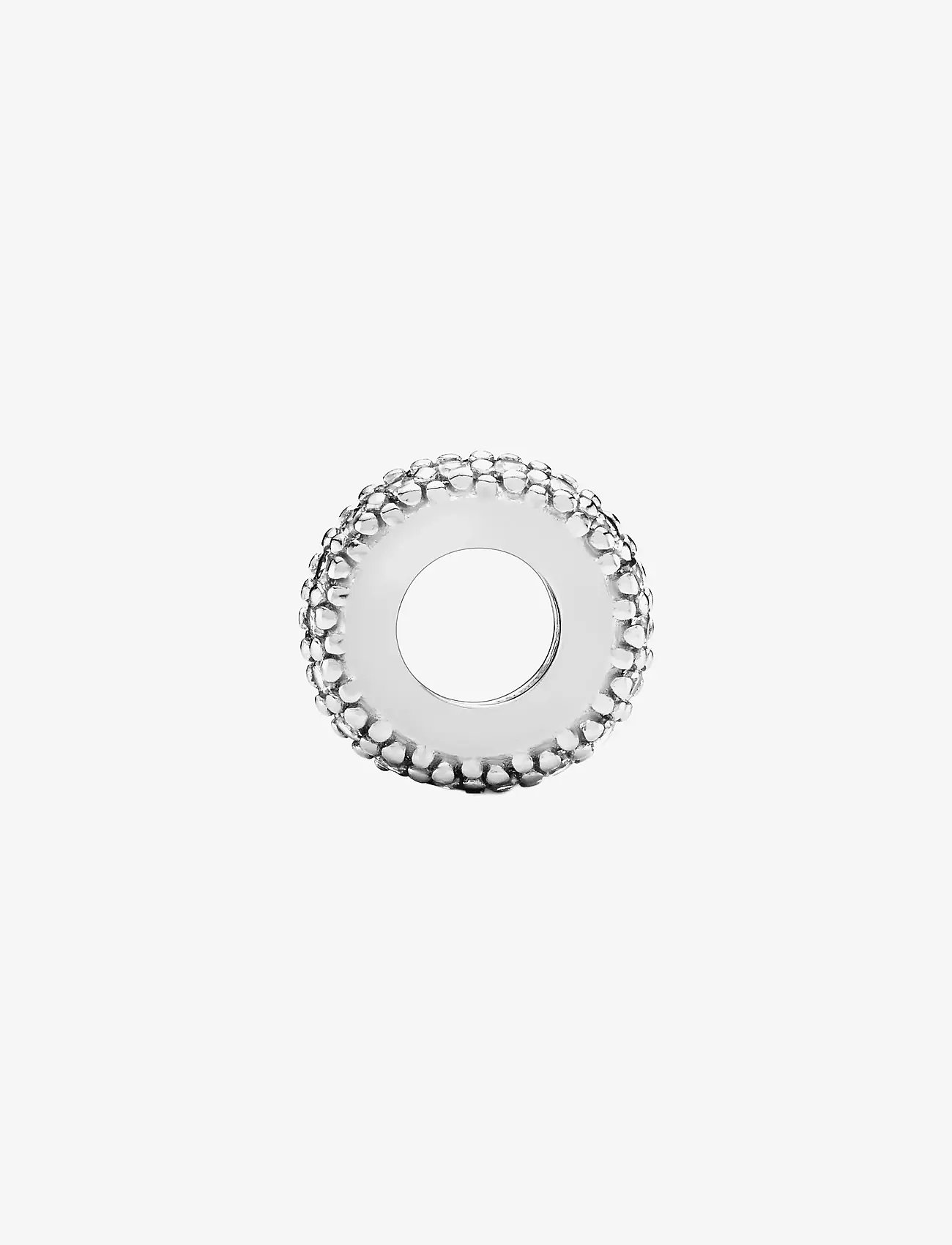 Pandora - Abstract silver spacer with cubic zirconia - clear - 2