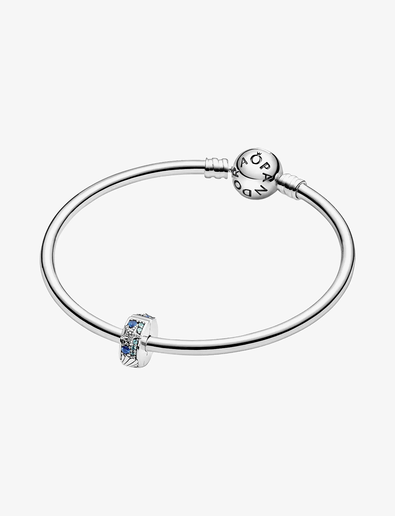 Pandora - Starfish and shell sterling silver clip with icy green, bleached aqua blue, stellar blue crystal and - vedhæng - blue - 2