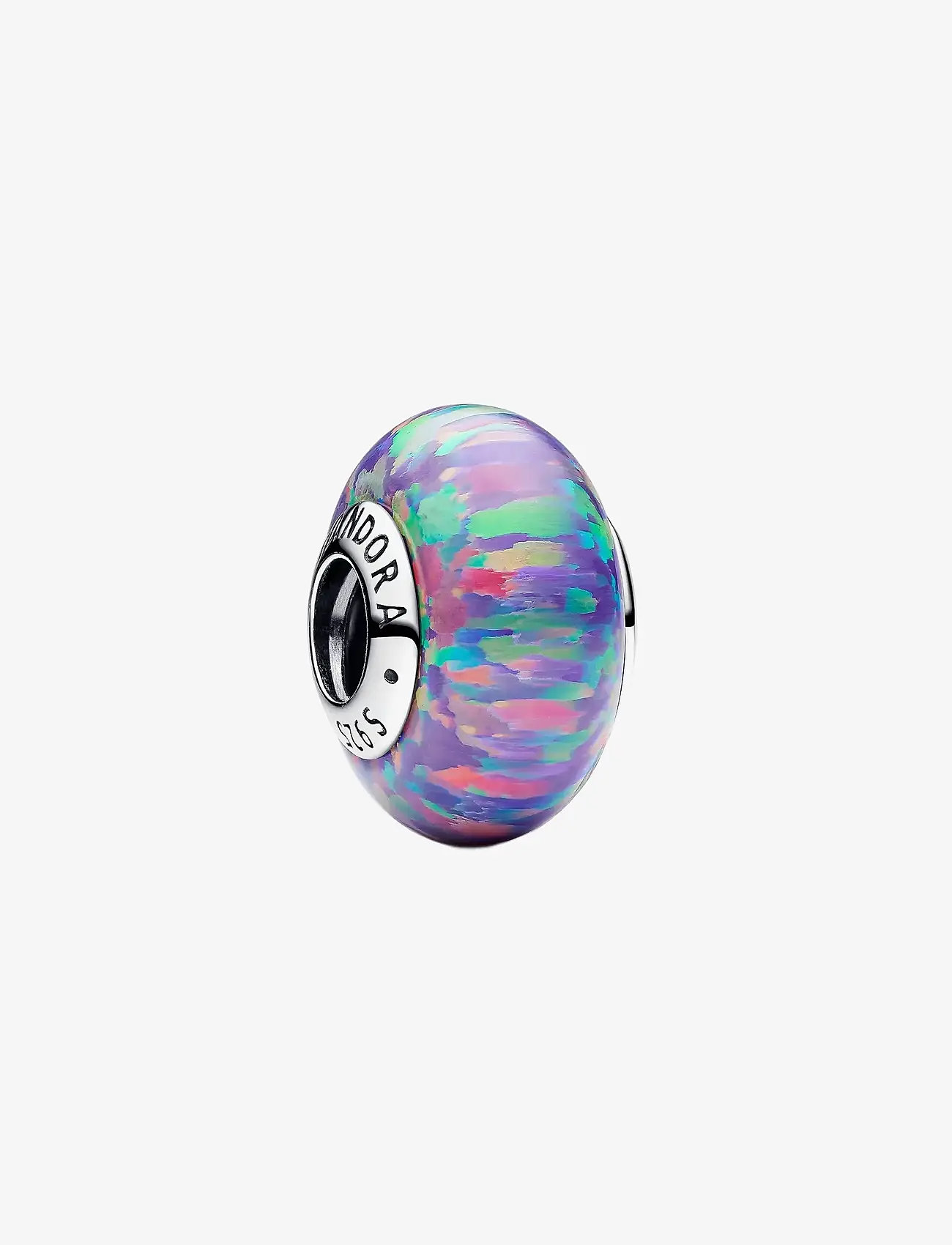 Pandora - Sterling silver charm with lavender purple lab-created opal - pendants - purple - 1