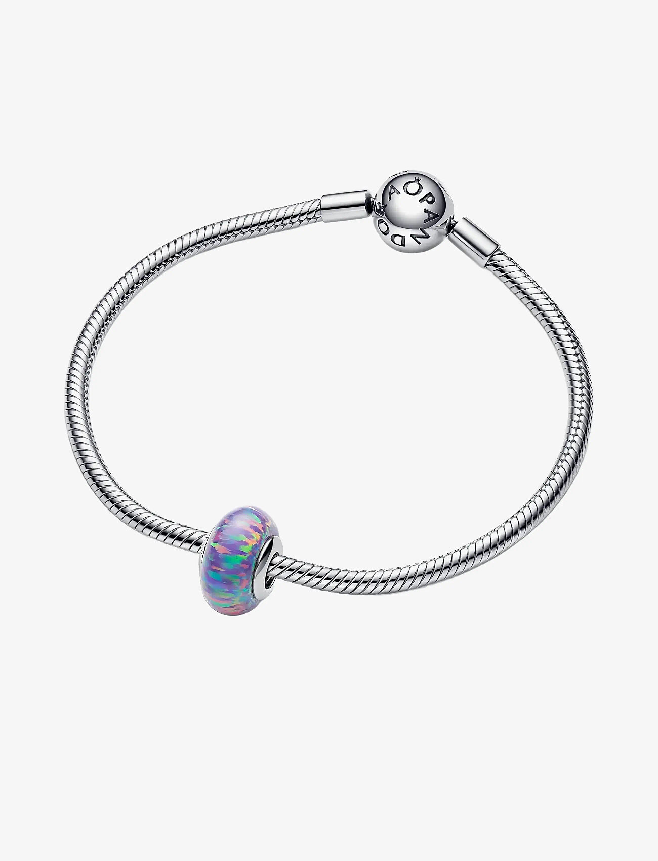 Pandora - Sterling silver charm with lavender purple lab-created opal - pendants - purple - 2