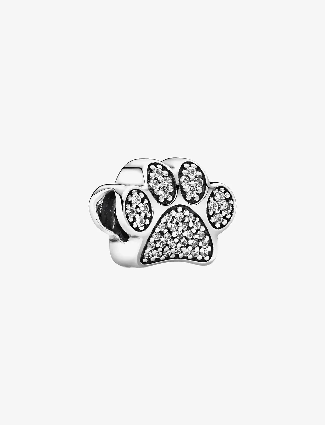Pandora - Paw silver charm with cubic zirconia - vedhæng - clear - 1