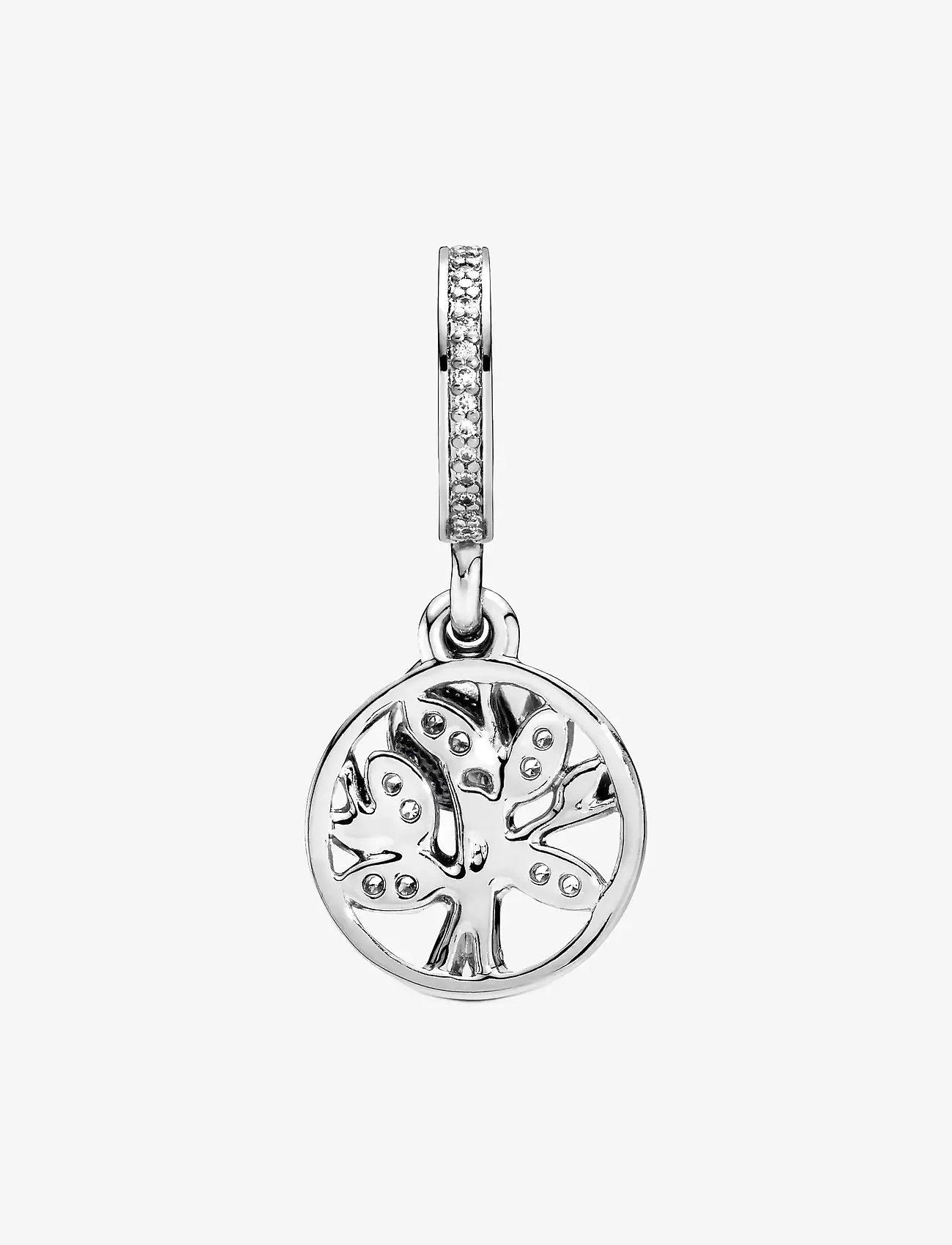 Pandora - Family tree silver dangle with 14k and clear cubic zirconia - anhänger - clear - 1