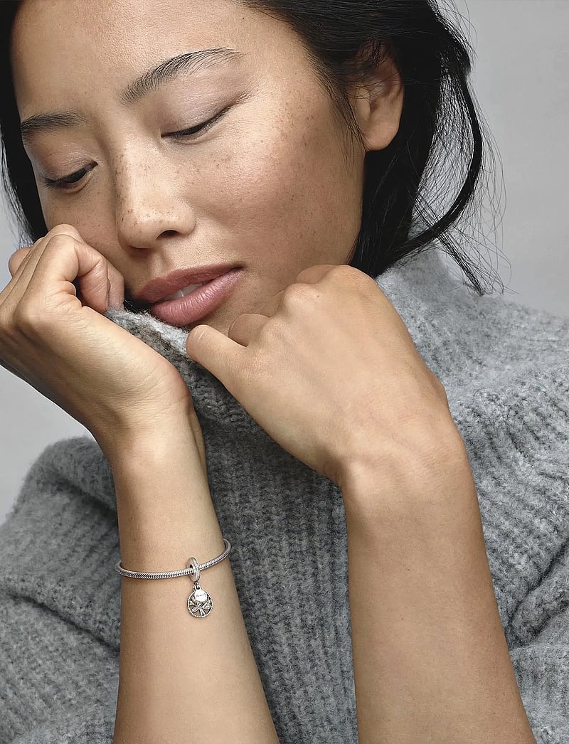 Pandora - Family tree silver dangle with 14k and clear cubic zirconia - anhänger - clear - 0