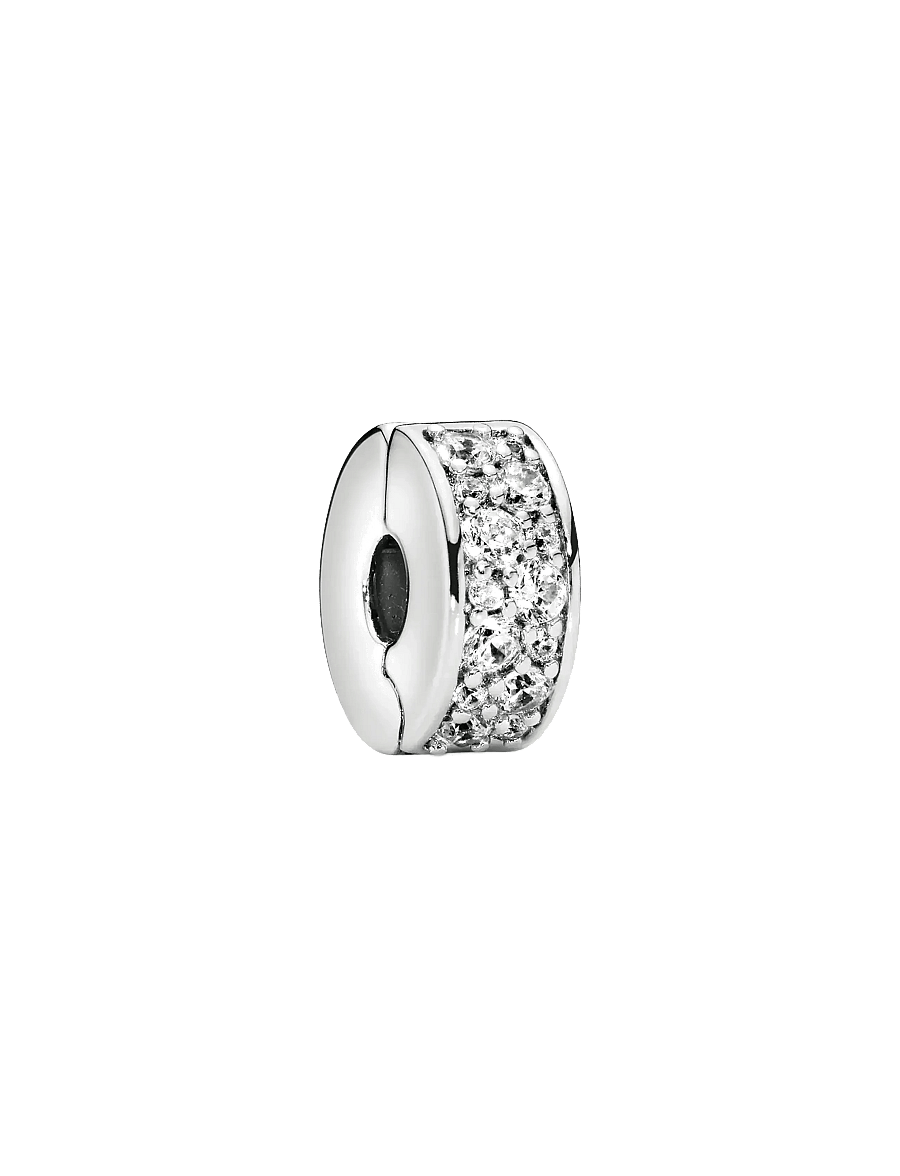 Pandora - Clear Pavé Clip Charm - pendentifs - clear - 1