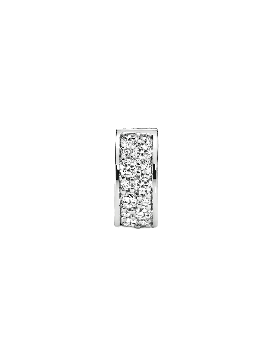 Pandora - Clear Pavé Clip Charm - pendentifs - clear - 2