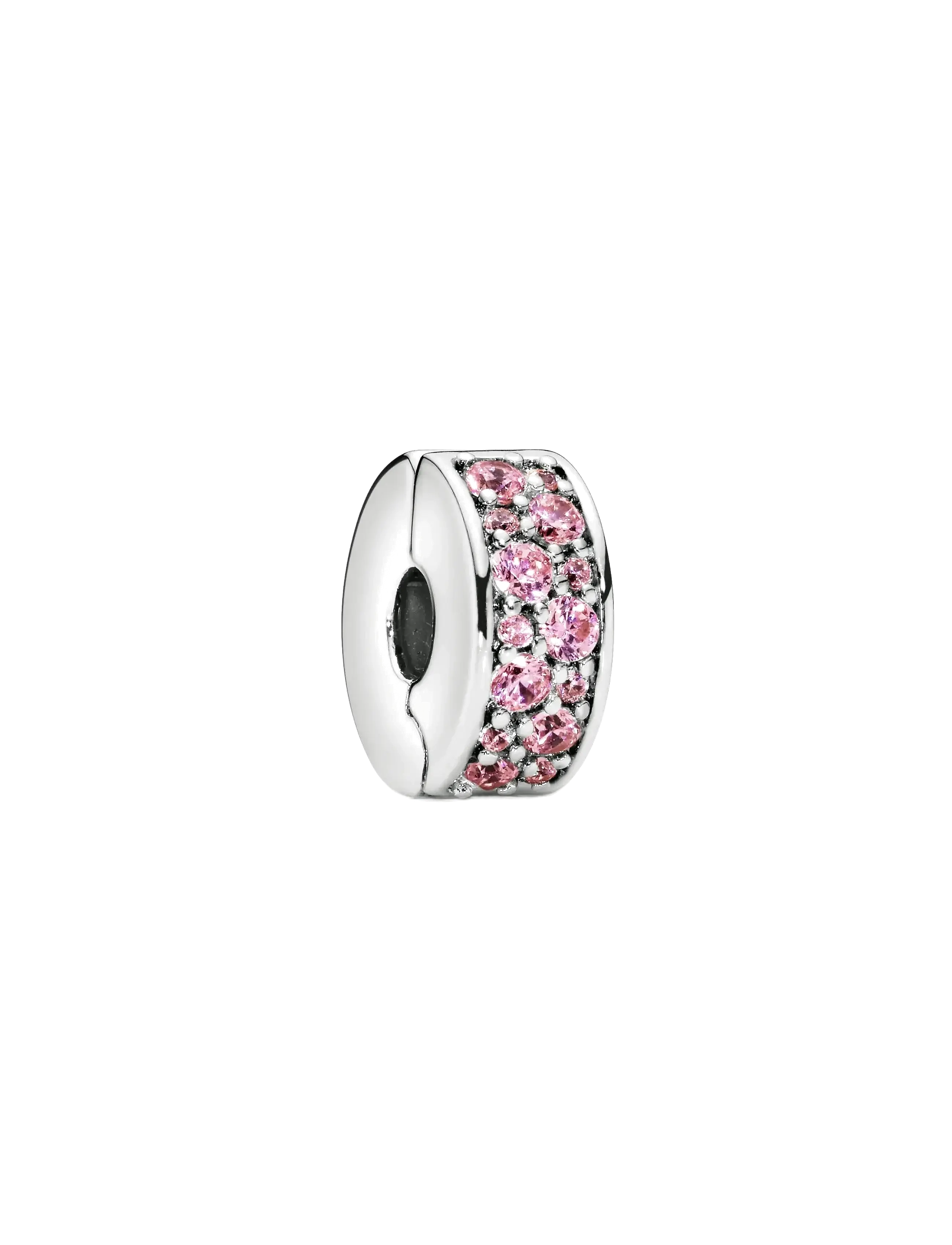 Pandora Pink Pavé Clip Charm - Charms - PINK / pink/rose