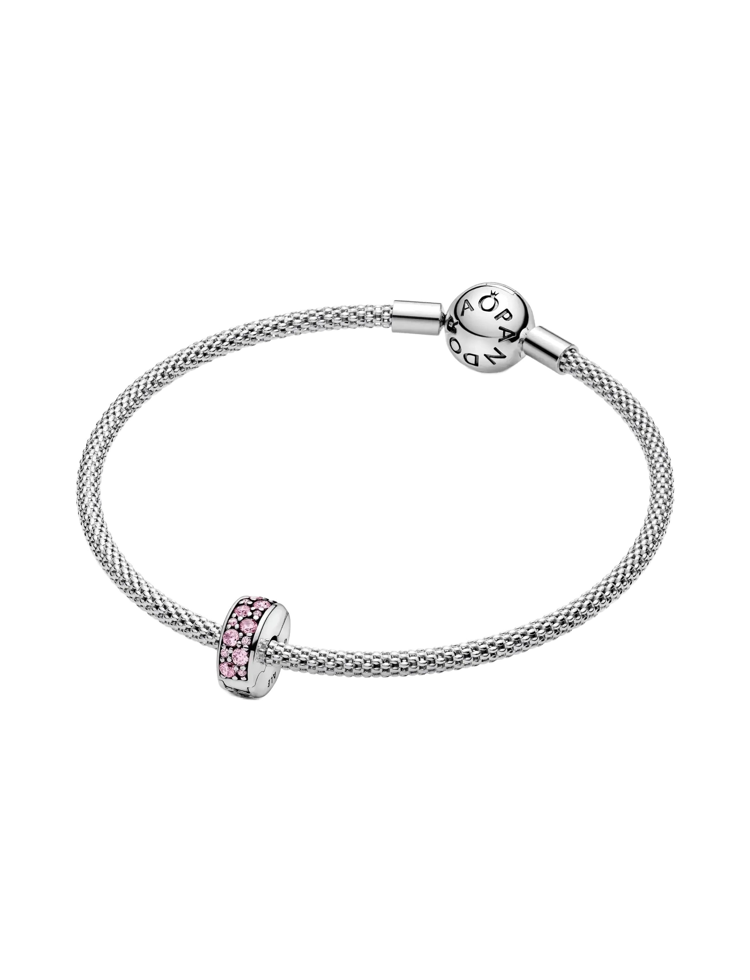 Pandora - Pink Pavé Clip Charm - anhänger - pink - 2