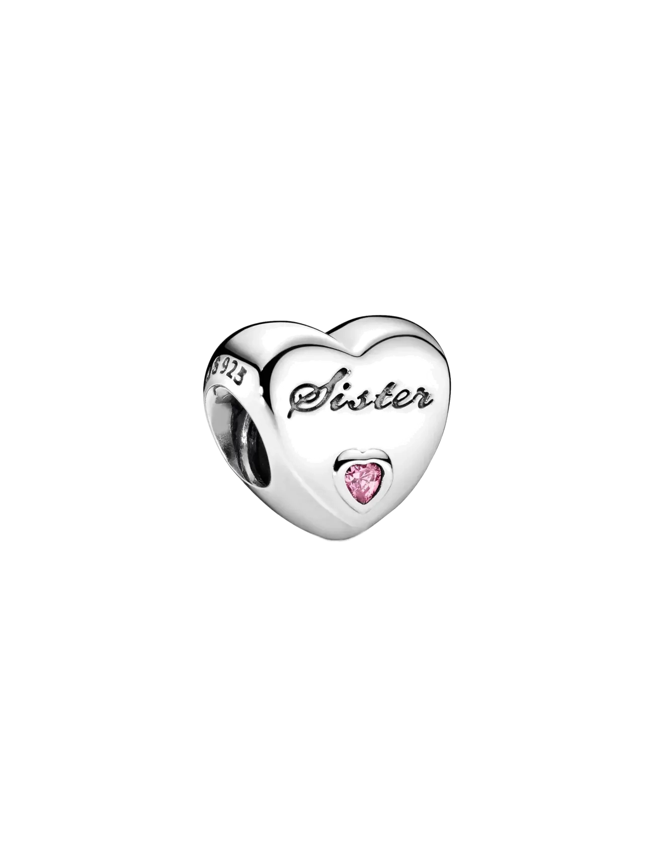 Pandora Sister Heart Charm - Charms - PINK / silver