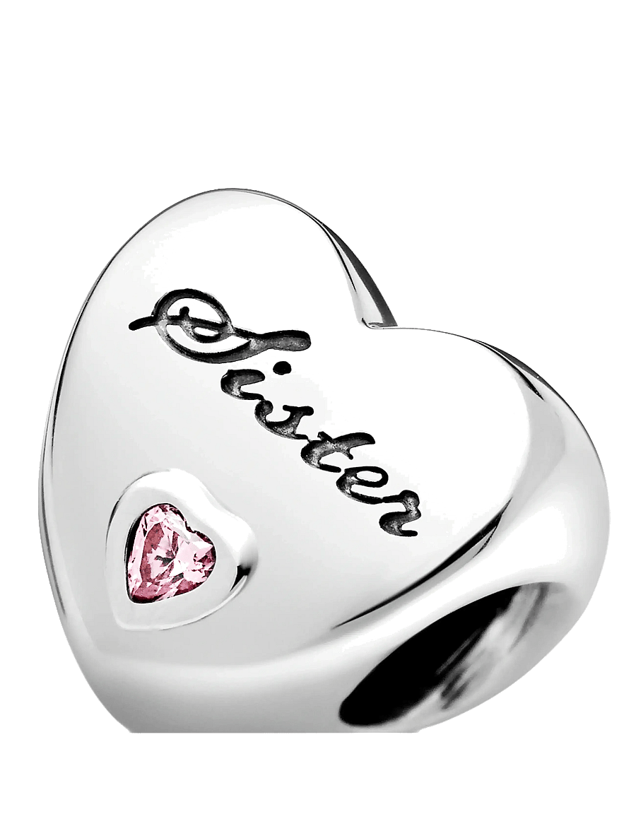 Pandora - Sister Heart Charm - anhänger - pink - 3