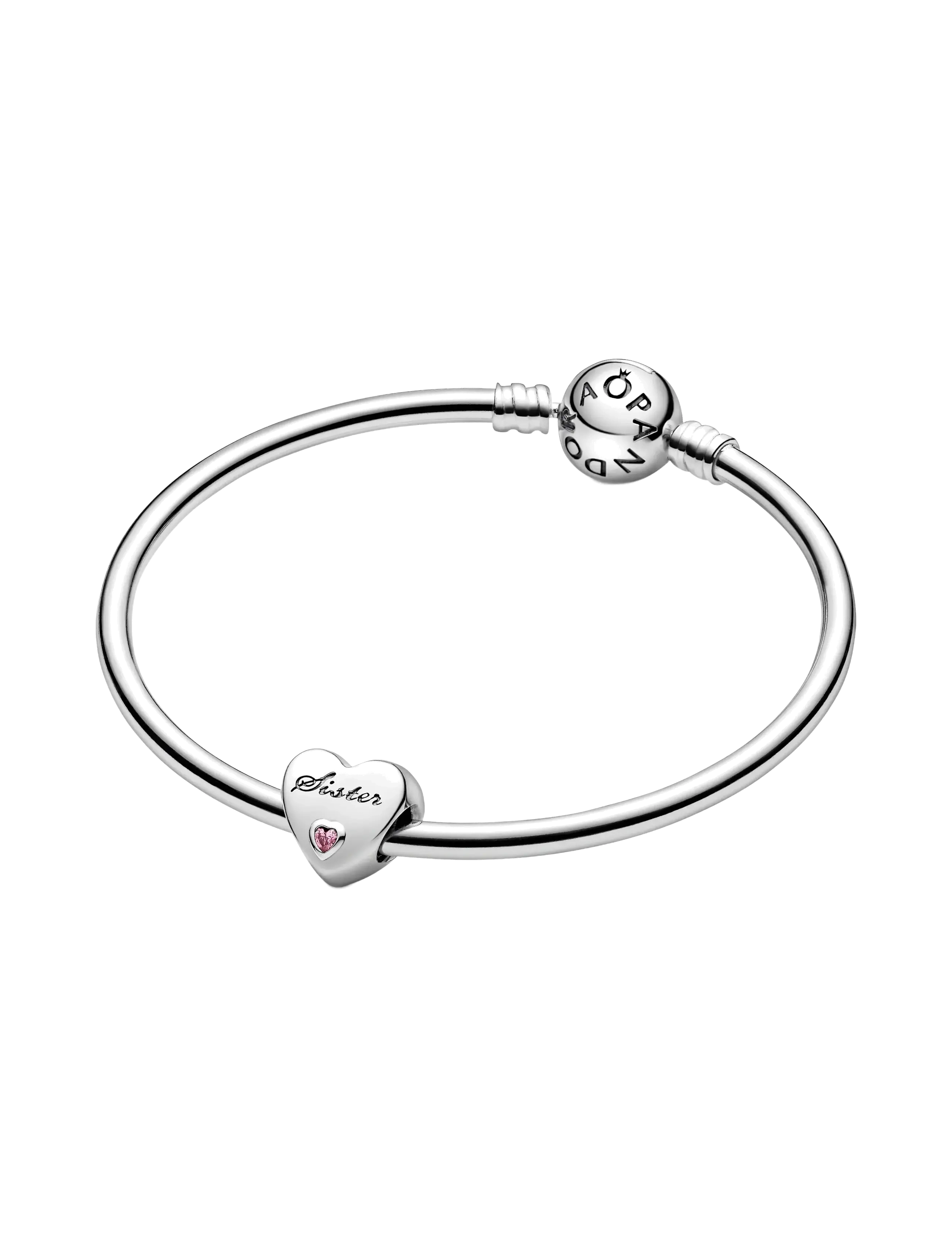 Pandora - Sister Heart Charm - anhänger - pink - 4