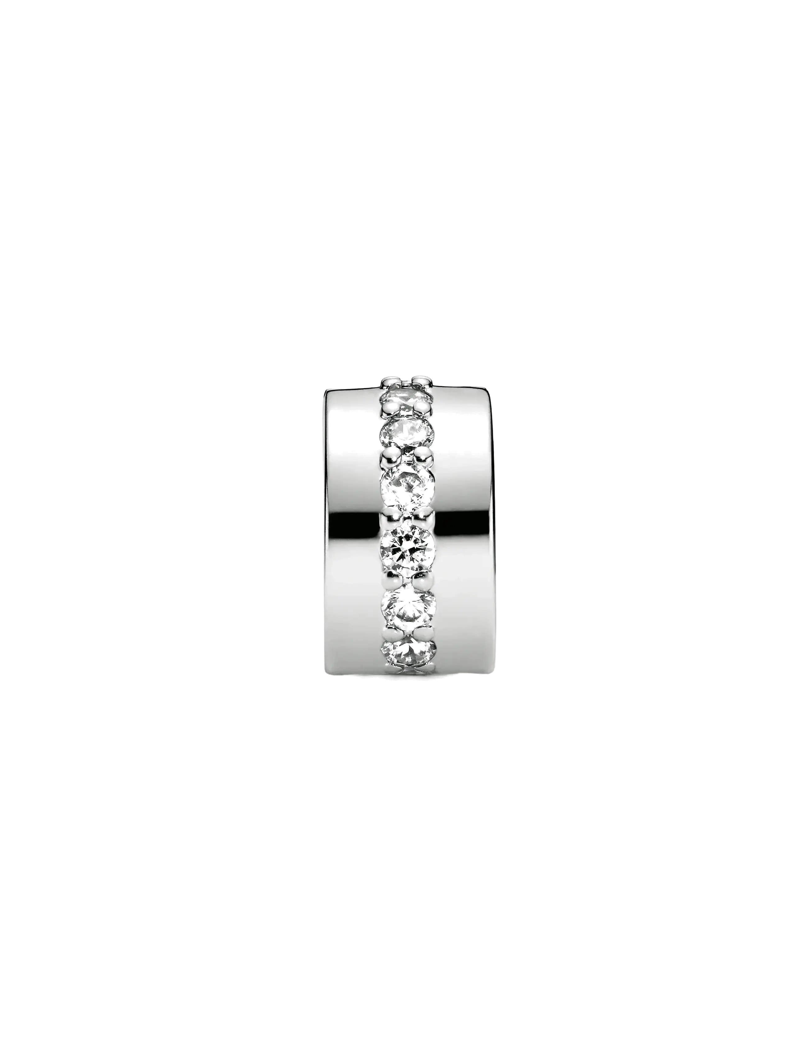 Pandora Silver clip with clear cubic zirconia - Charms - CLEAR / undefined