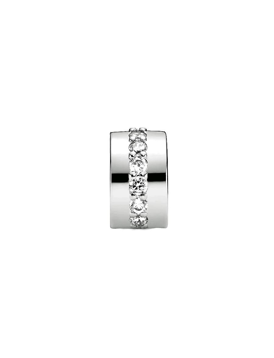 Pandora - Silver clip with clear cubic zirconia - anhänger - clear - 1