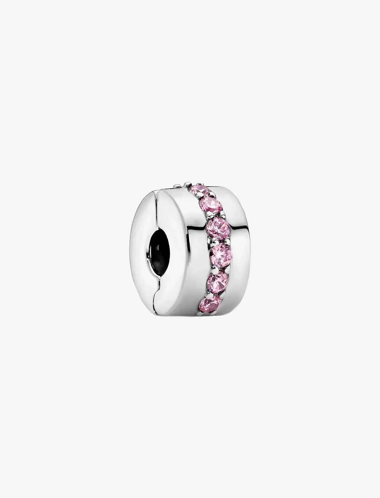 Pandora - Silver clip with pink cubic zirconia - ripatsid - pink - 1