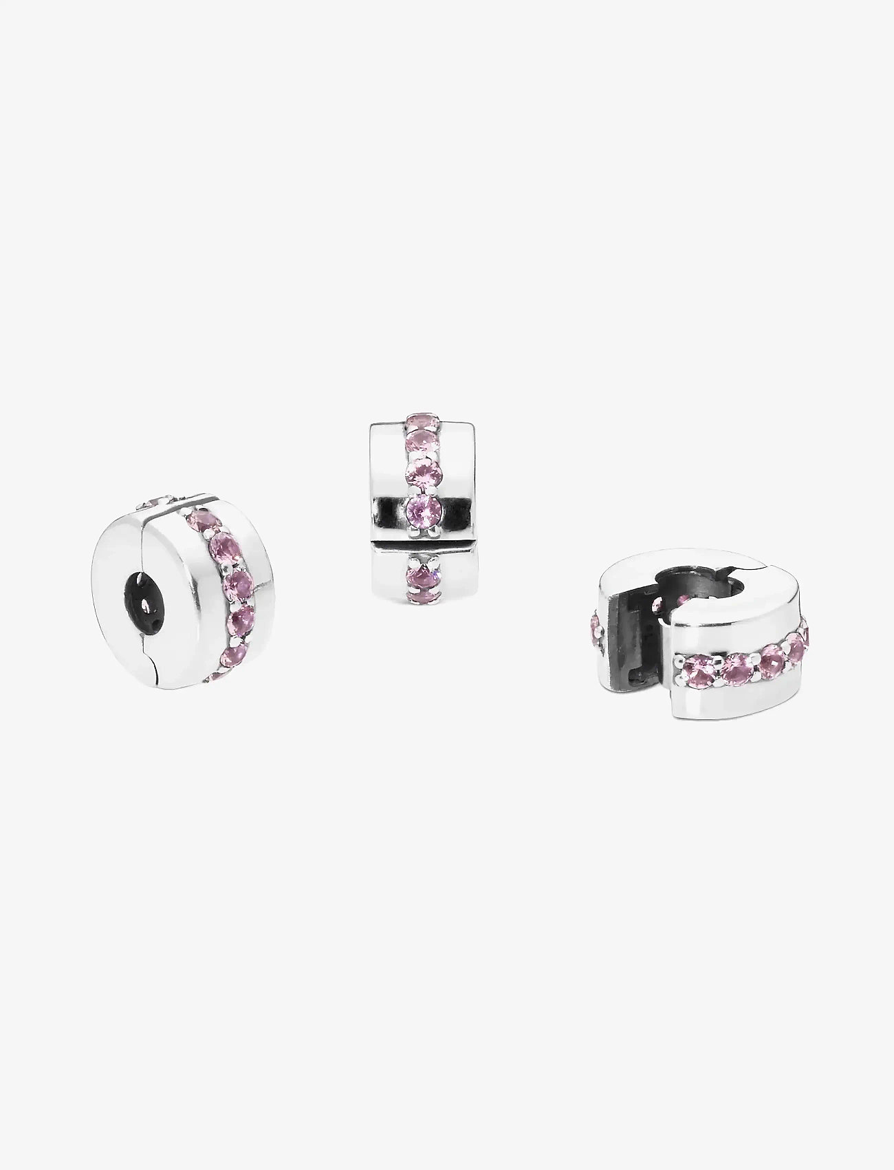 Pandora - Silver clip with pink cubic zirconia - ripatsid - pink - 2