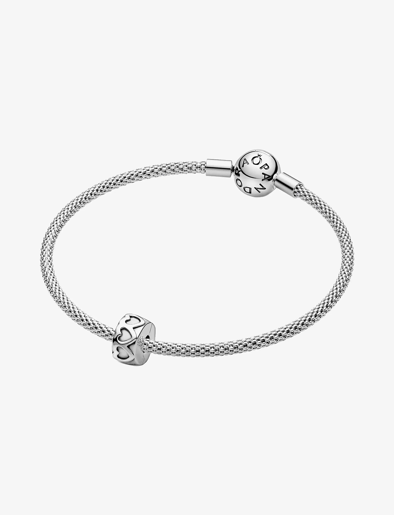 Pandora - Heart silver clip - vedhæng - no color - 2