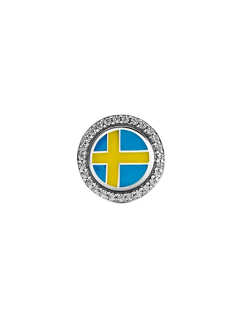 Pandora - Elk sterling silver charm with clear cubic zirconia, black, yellow and blue enamel - hängen & berlocker - blue - 0