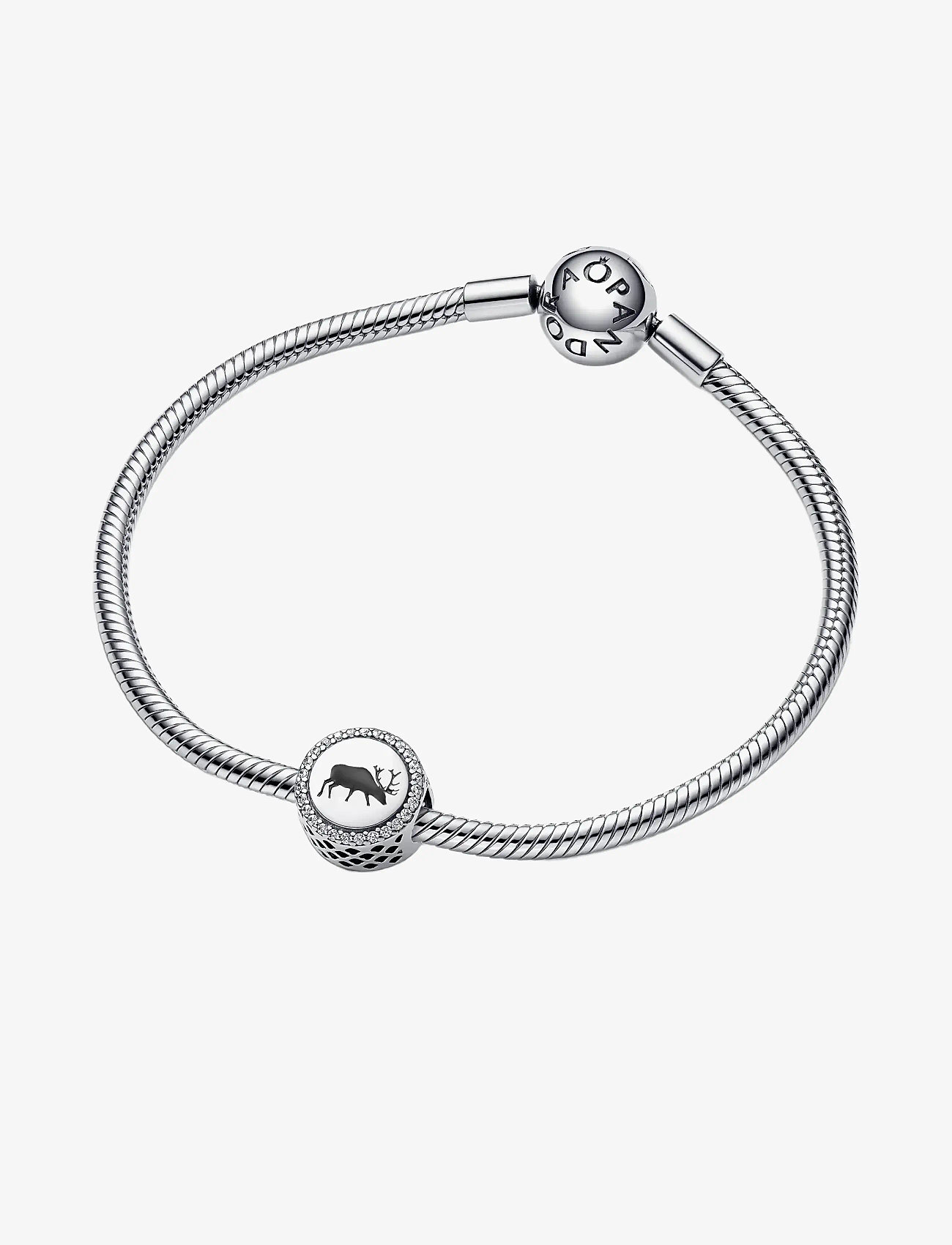 Pandora - Elk sterling silver charm with clear cubic zirconia, black, yellow and blue enamel - vedhæng - blue - 2