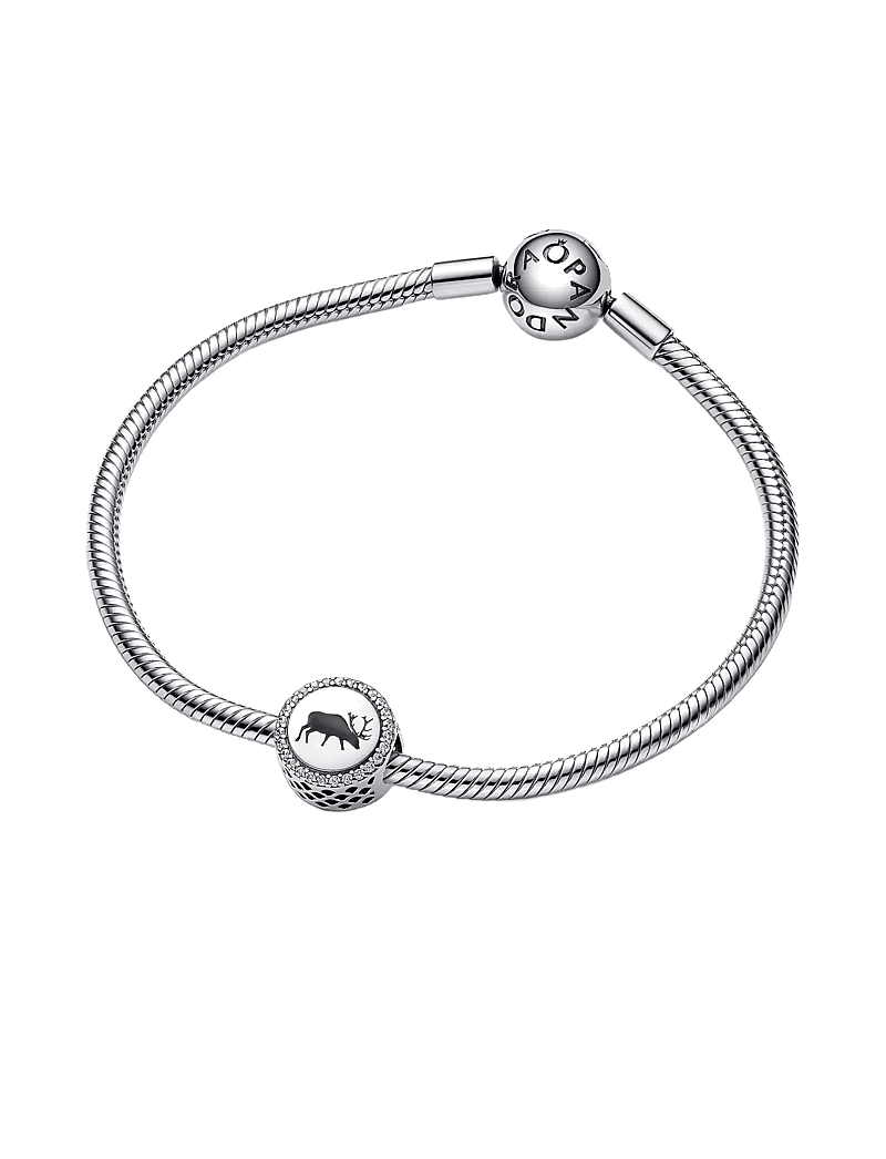 Pandora - Elk sterling silver charm with clear cubic zirconia, black, yellow and blue enamel - hängen & berlocker - blue - 2