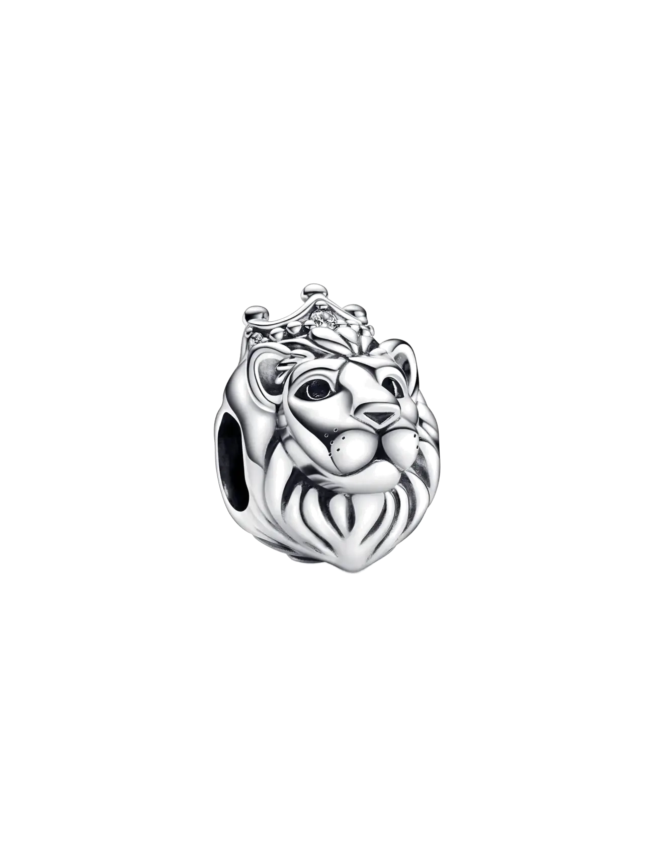 Pandora Lion head sterling silver charm with clear cubic zirconia - Charms - CLEAR / undefined