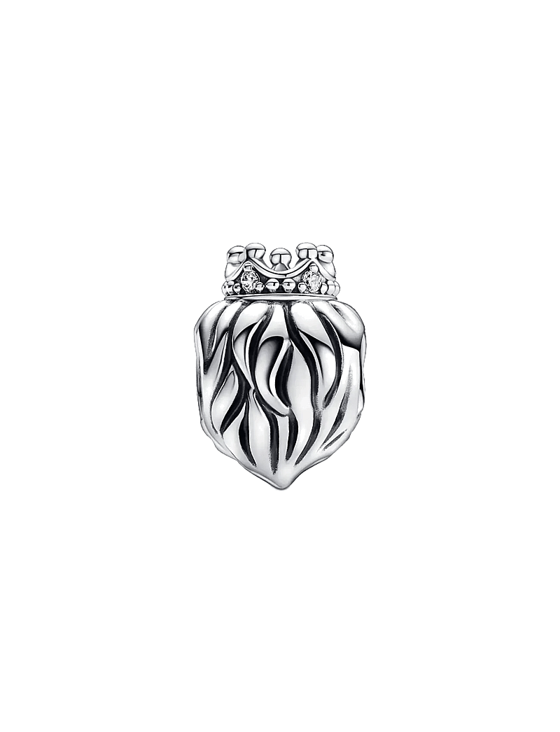 Pandora - Lion head sterling silver charm with clear cubic zirconia - pendentifs - clear - 2