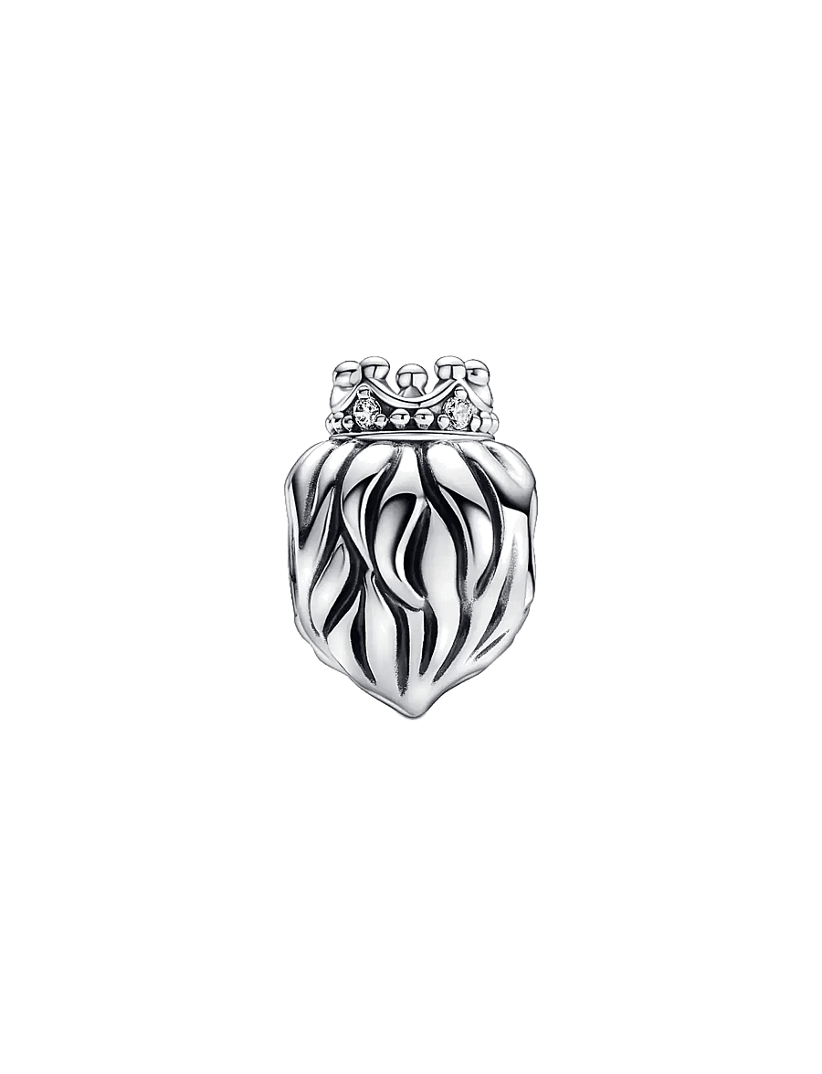 Pandora - Lion head sterling silver charm with clear cubic zirconia - pendentifs - clear - 2