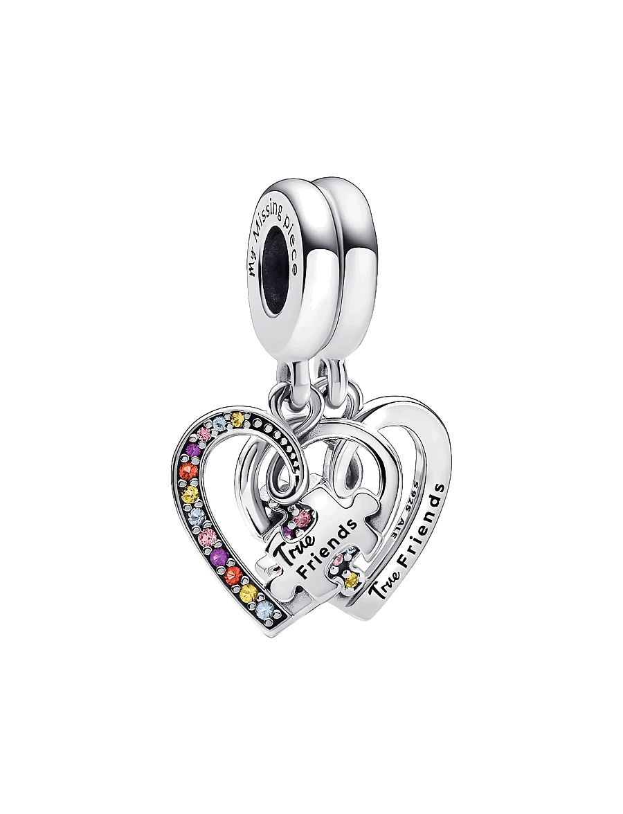 Pandora - Puzzle Piece Hearts Splittable Friendship - anhänger - multicolor - 1