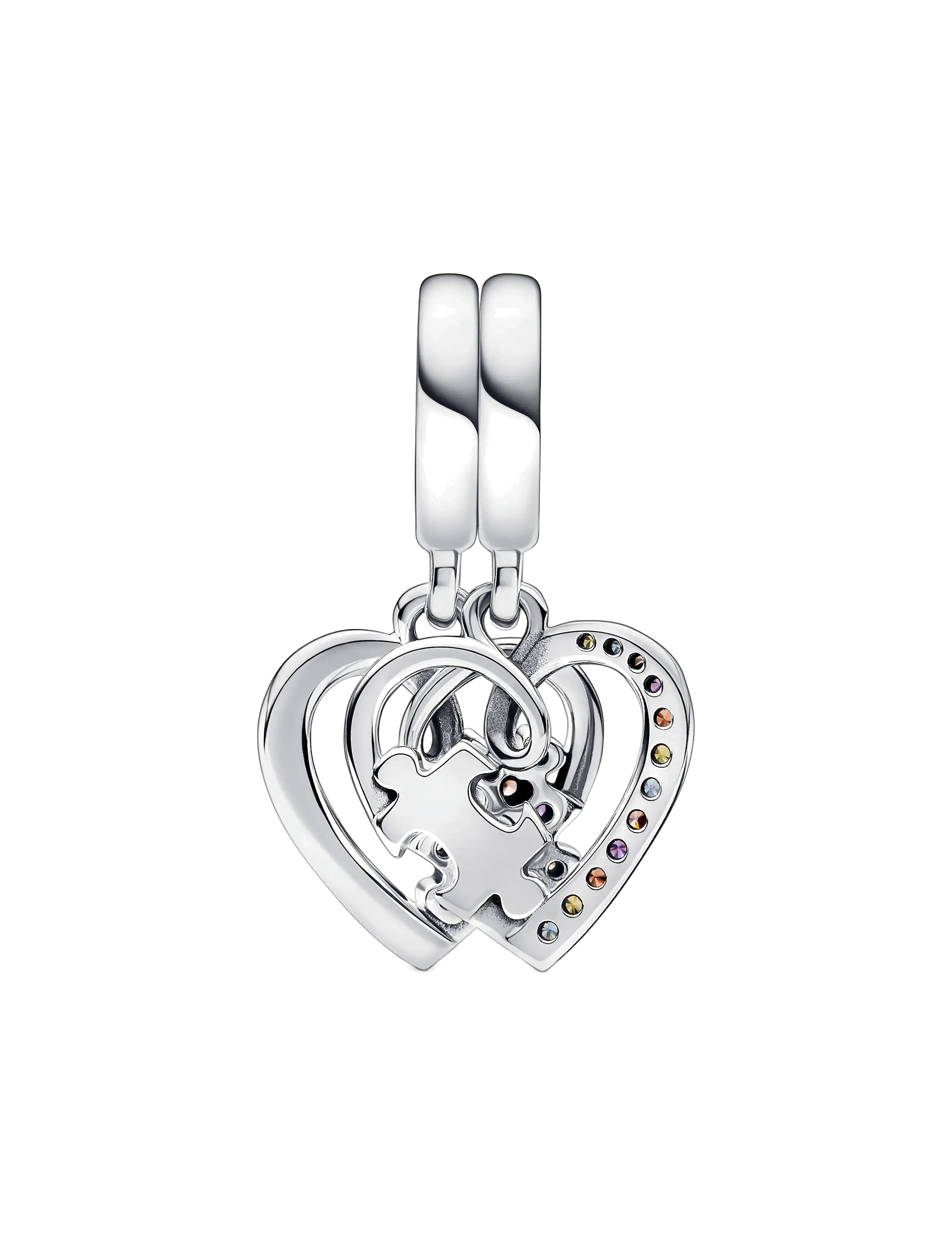 Pandora - Puzzle Piece Hearts Splittable Friendship - anhänger - multicolor - 2