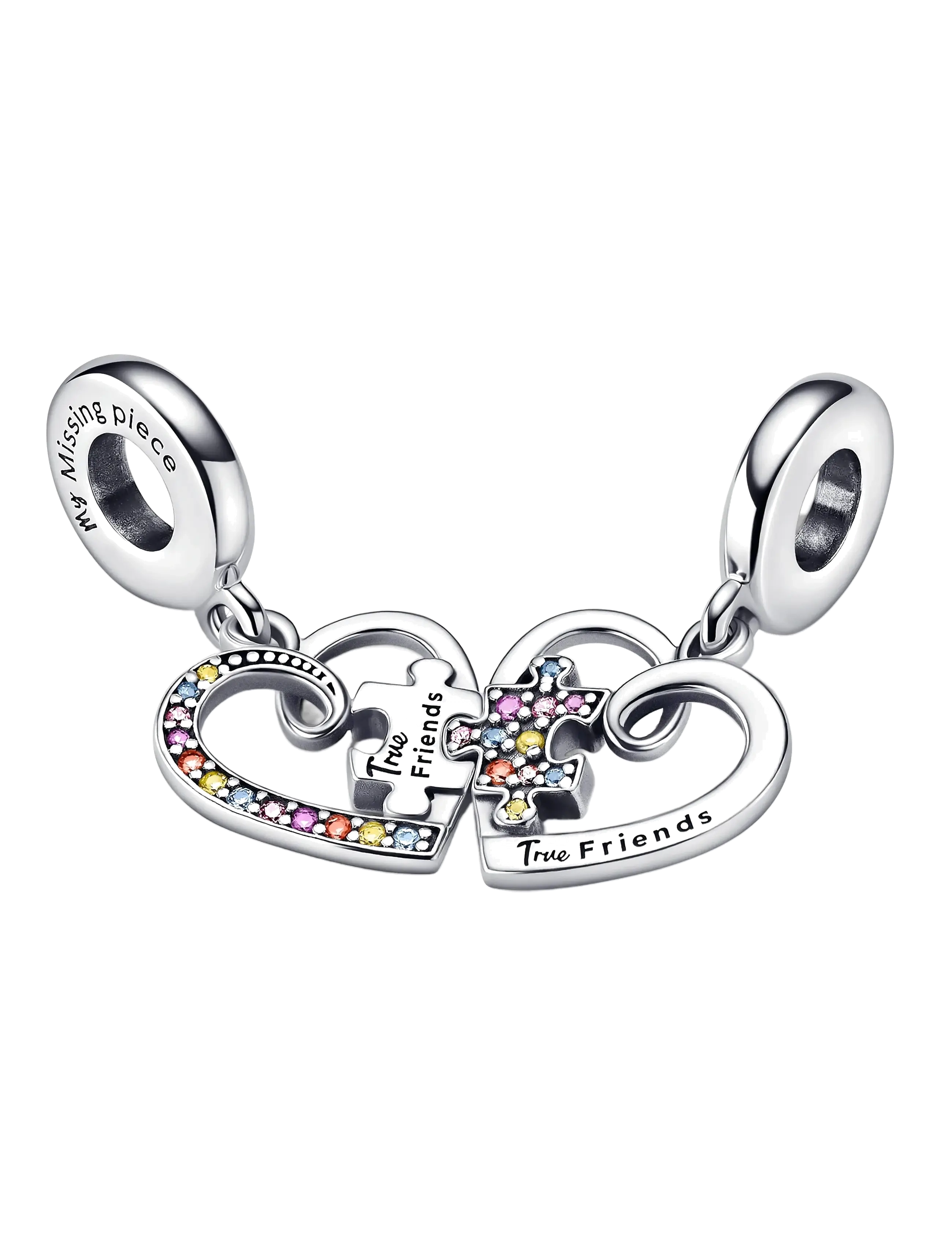 Pandora - Puzzle Piece Hearts Splittable Friendship - anhänger - multicolor - 3