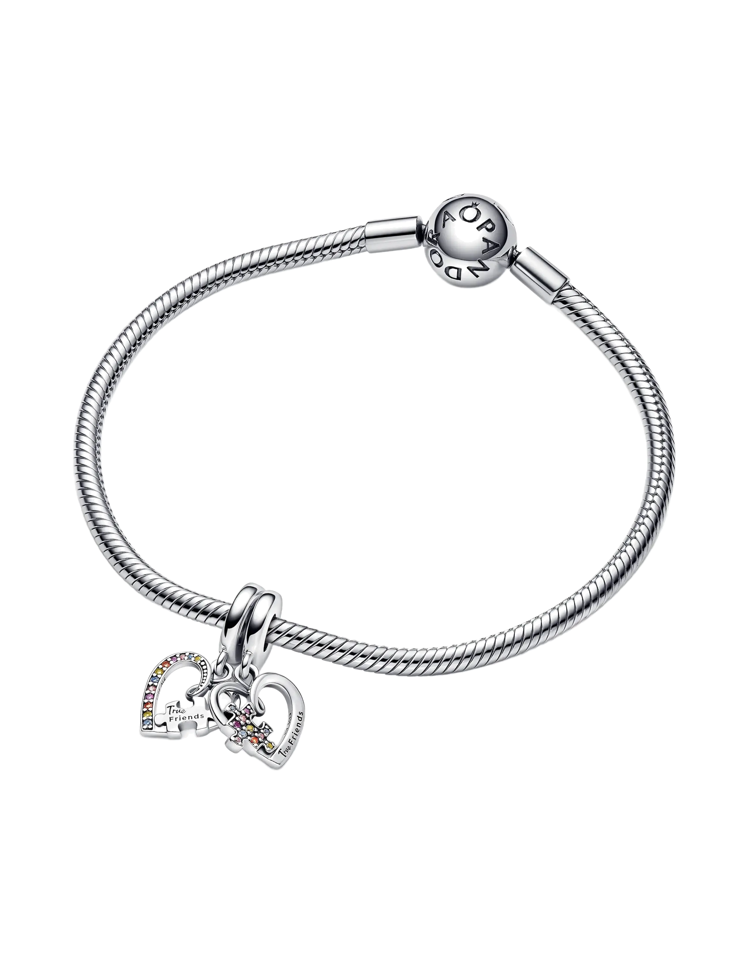 Pandora - Puzzle Piece Hearts Splittable Friendship - anhänger - multicolor - 4