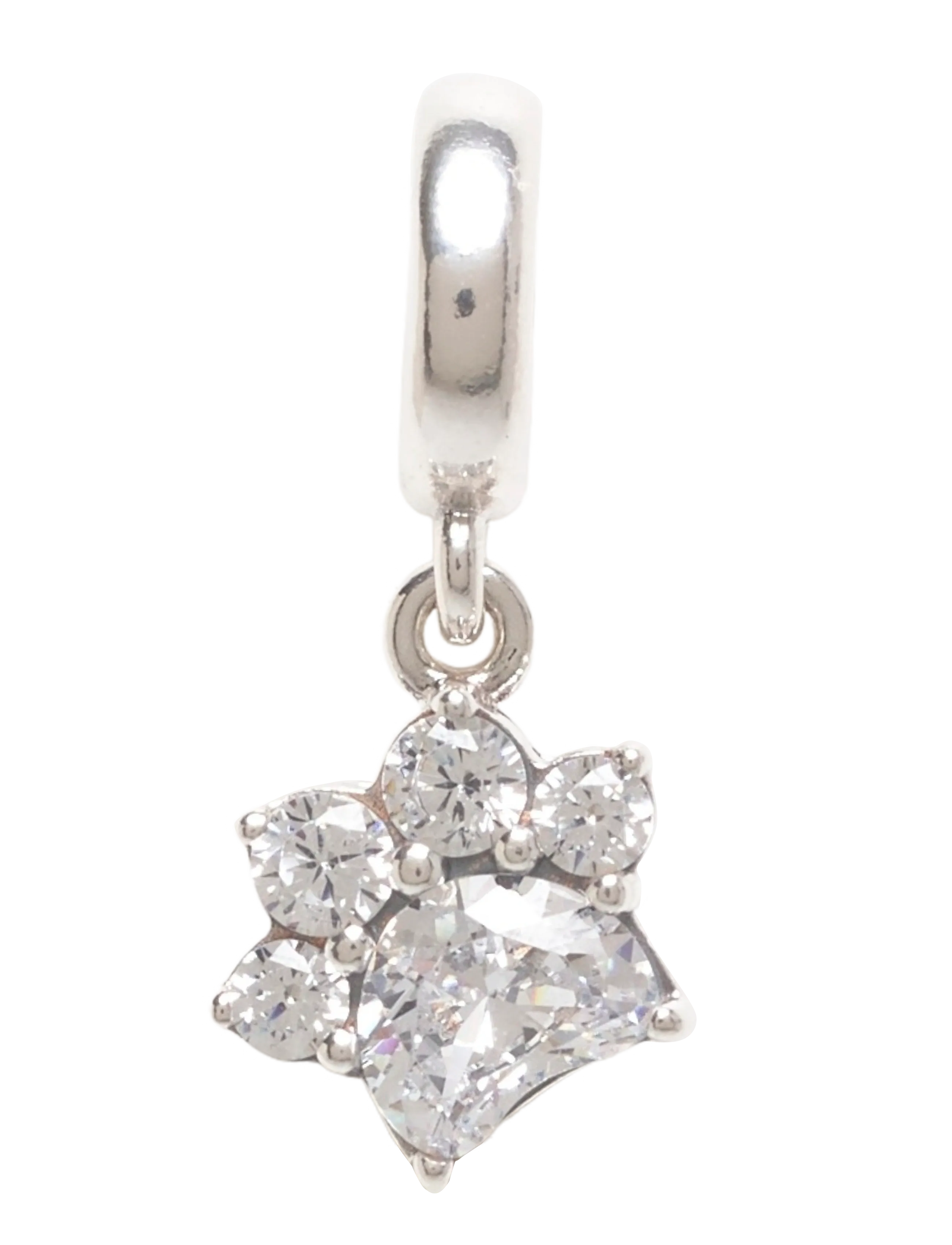 Pandora Paw Sterling Silver Dangle With Clear Cubic Zirconia, One Size, Jewellery, Silber - Pendants, Frauen