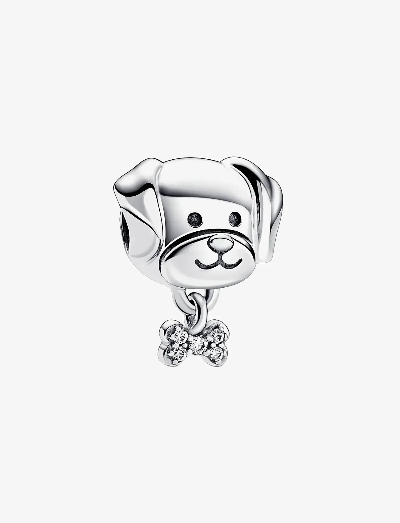 Pandora - Dog sterling silver charm with clear cubic zirconia - hängen & berlocker - clear - 1