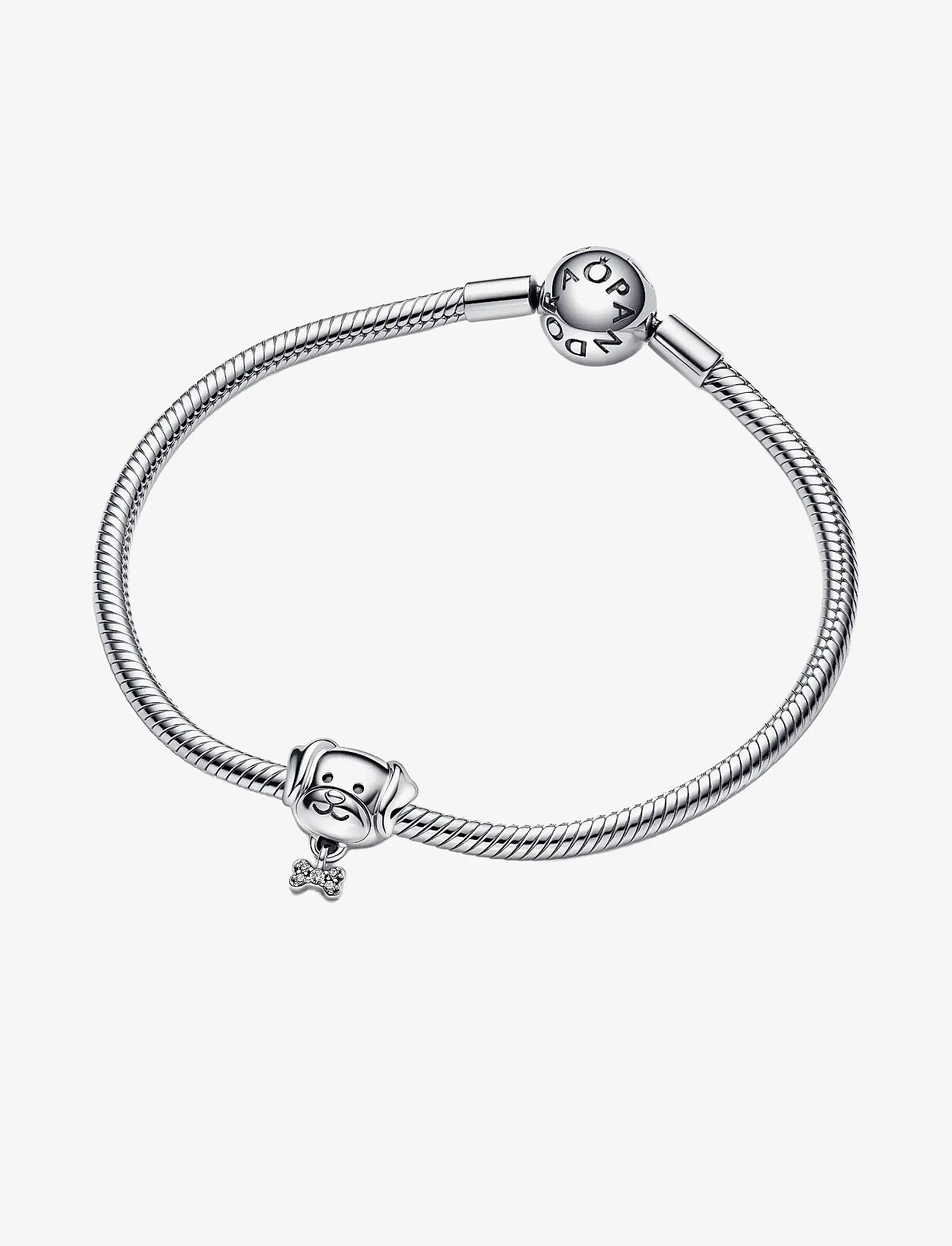 Pandora - Dog sterling silver charm with clear cubic zirconia - hängen & berlocker - clear - 2