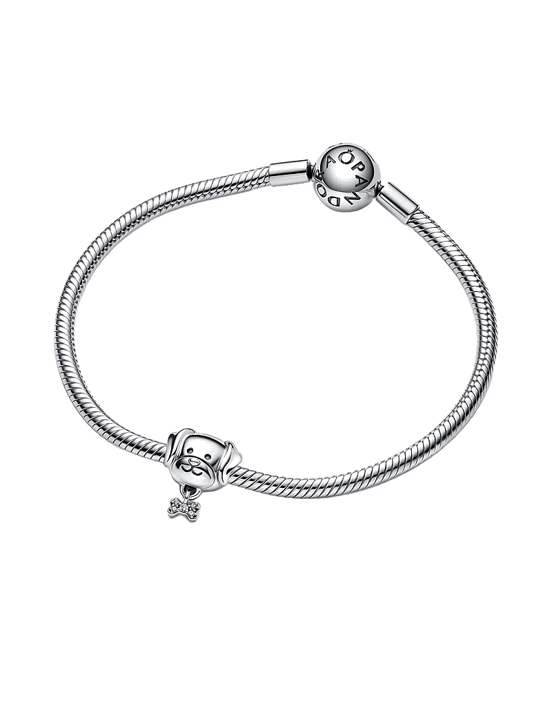 Pandora - Dog sterling silver charm with clear cubic zirconia - hängen & berlocker - clear - 2