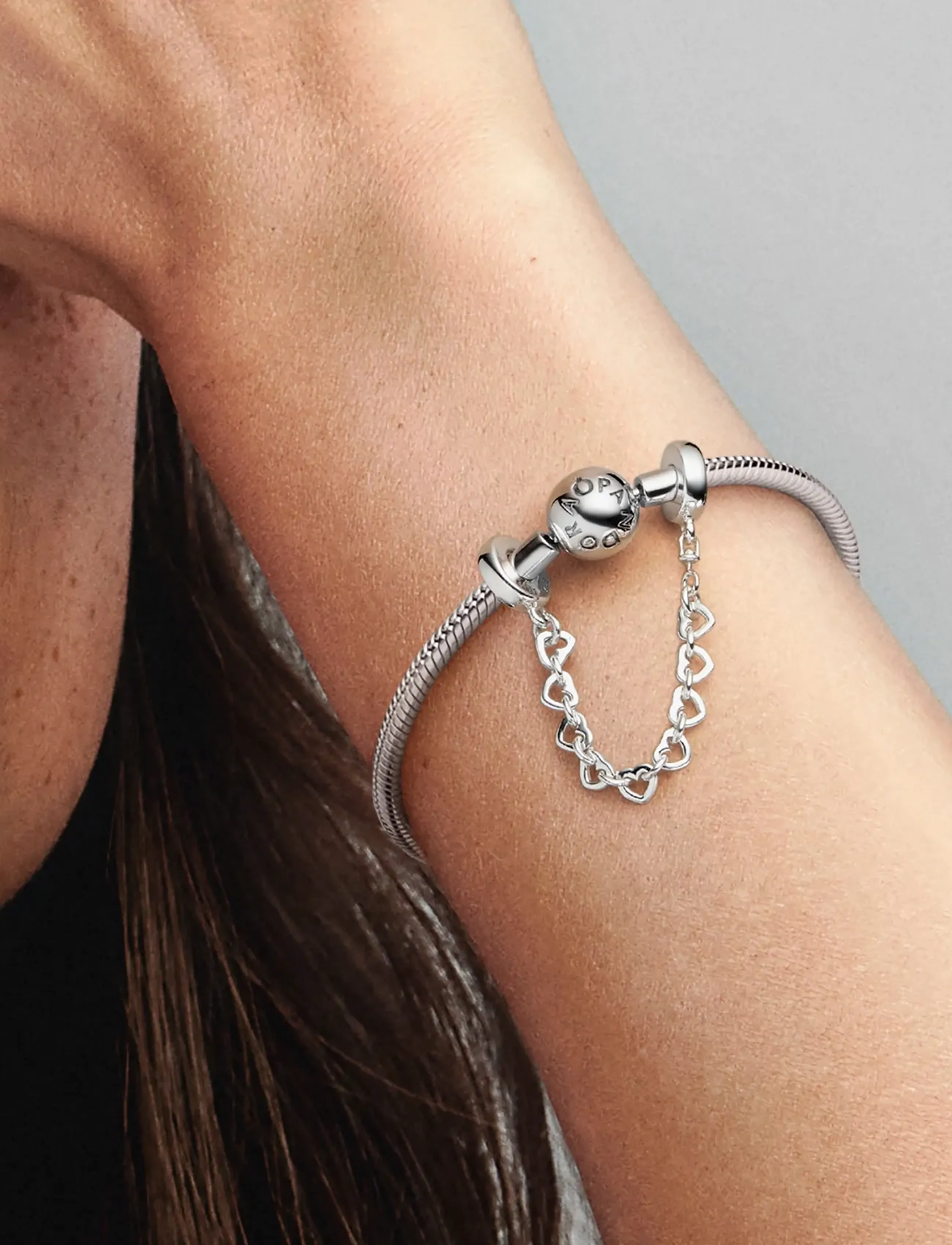 Pandora - Sterling silver safety chain - hängen & berlocker - no color - 3