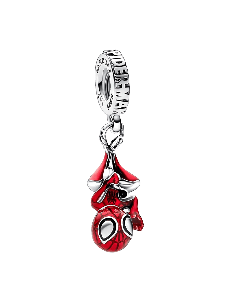 Pandora - Marvel Spider-Man sterling silver dangle with black and transparent red enamel - ripatsid - red - 1