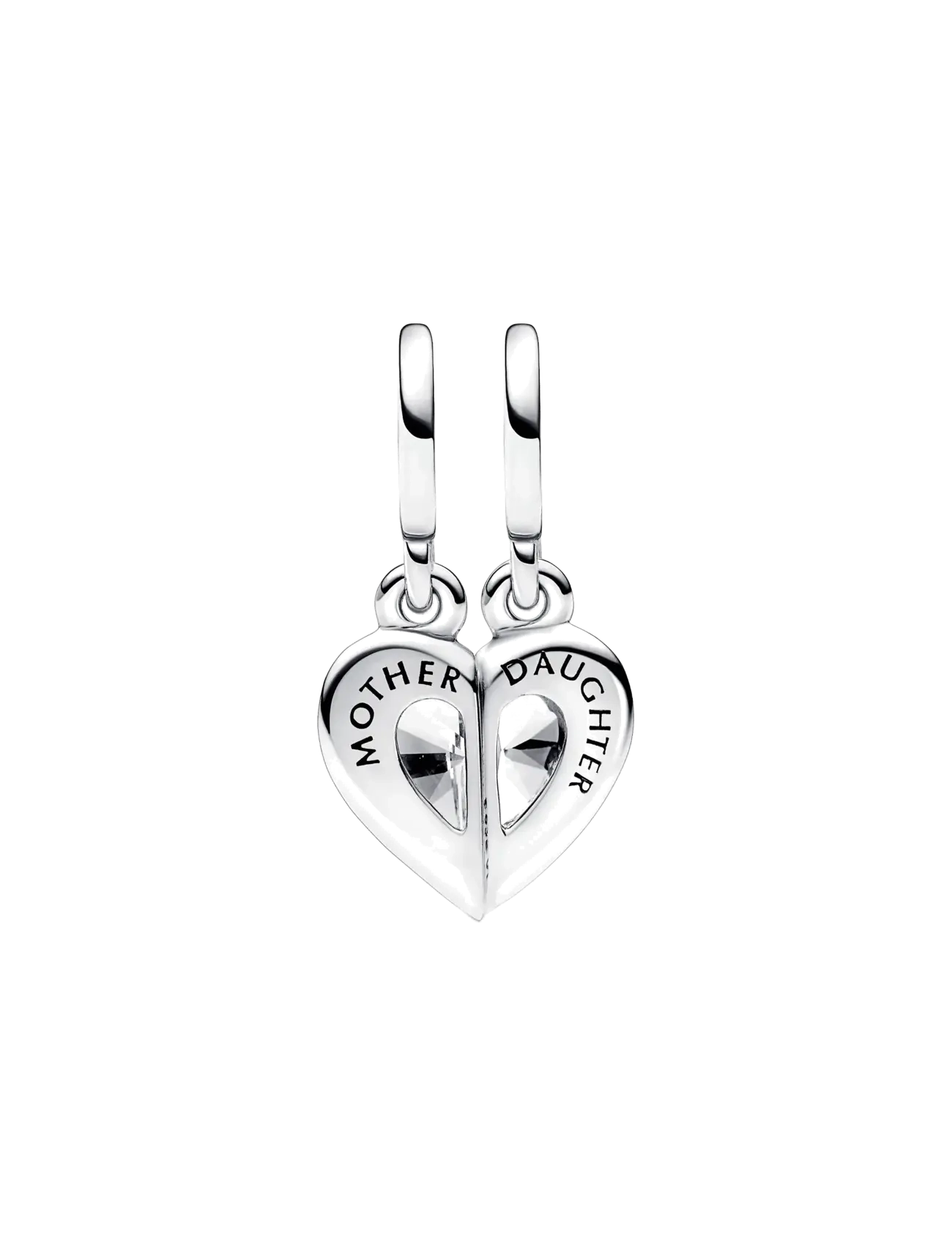 Pandora - Splittable Mother & Daughter Dangle Charm - vedhæng - clear - 2