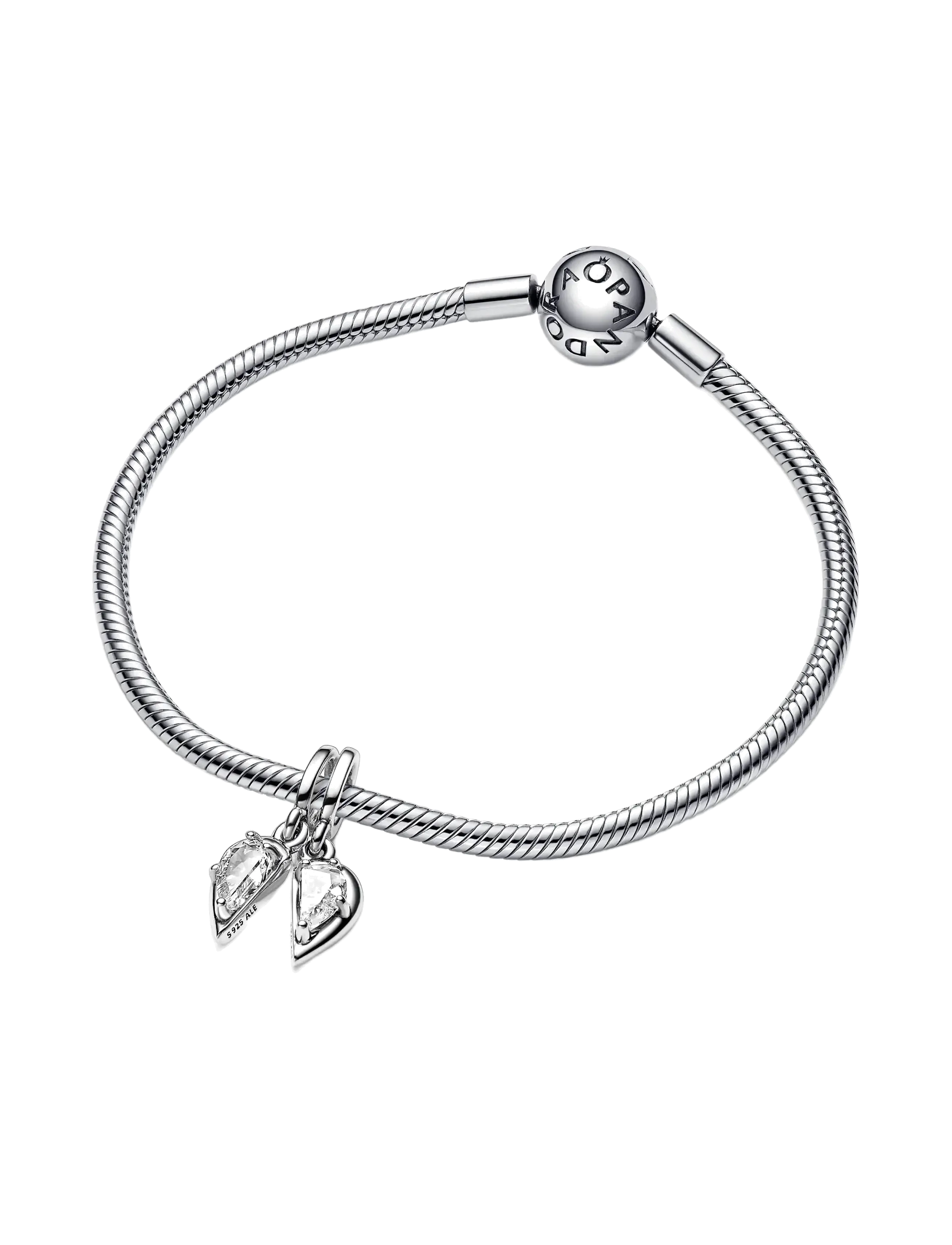 Pandora - Splittable Mother & Daughter Dangle Charm - vedhæng - clear - 3