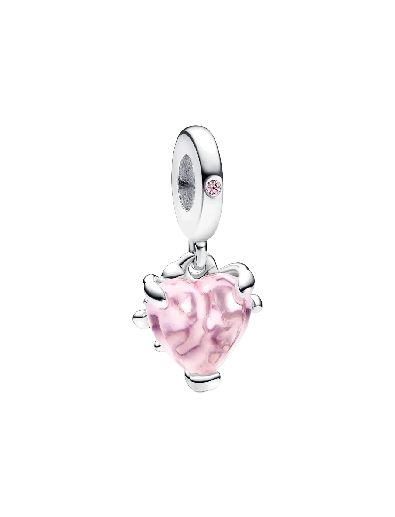 Pandora Family tree sterling silver dangle with fancy fairy tale pink cubic zirconia and rose shadow pink cr - Charms - PINK / silver
