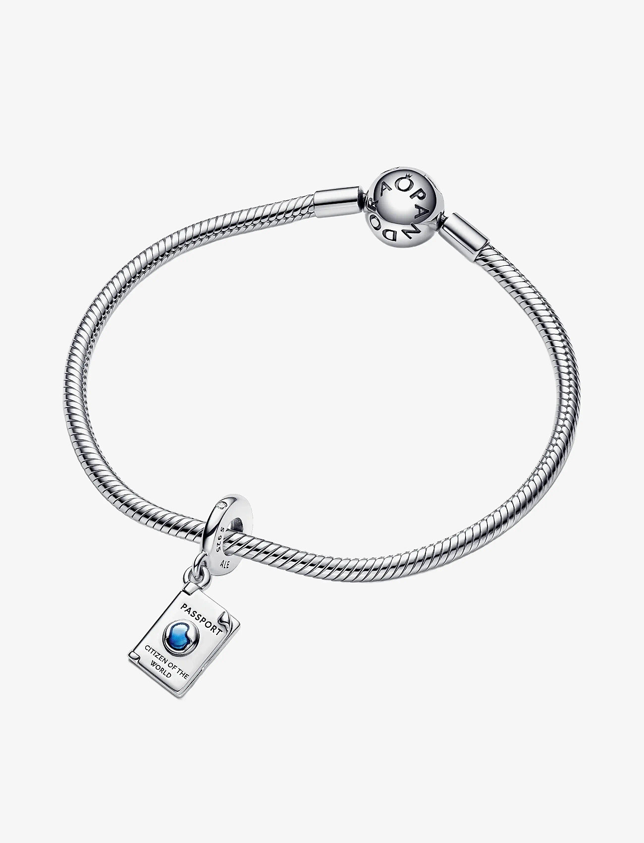 Pandora - Passport sterling silver dangle with clear cubic zirconia and shaded blue enamel - hängen & berlocker - blue - 3