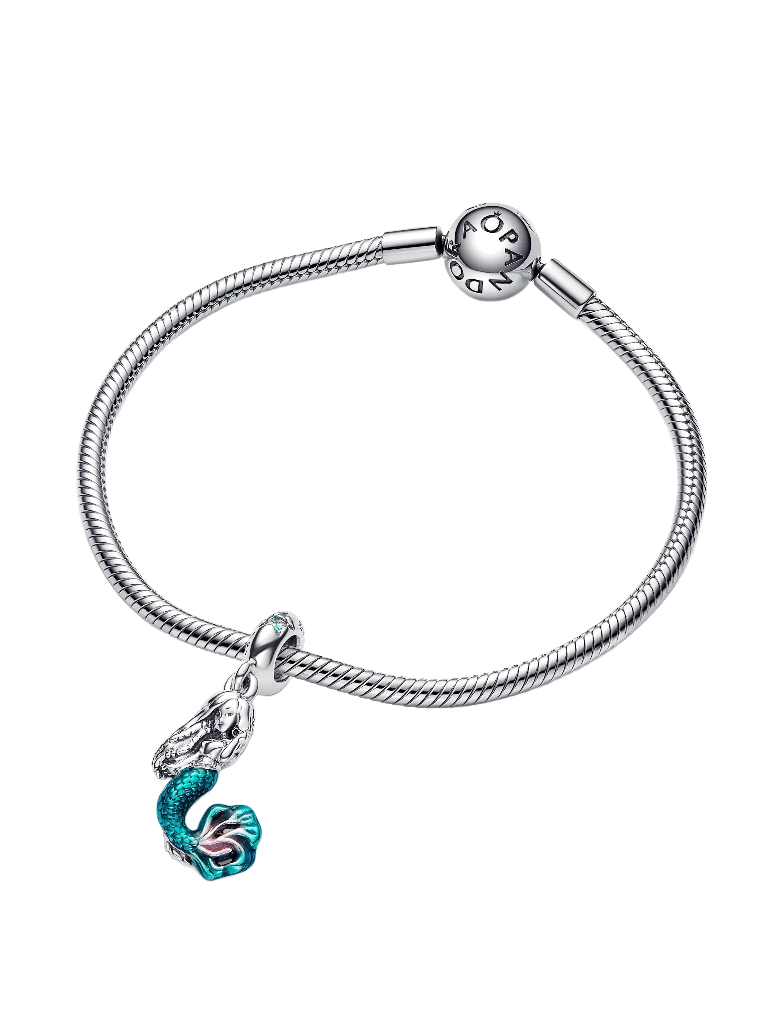 Pandora - Disney The Little Mermaid Ariel sterling silver dangle with auro borealis clear cubic zirconia, tran - pendentifs - turquoise - 3