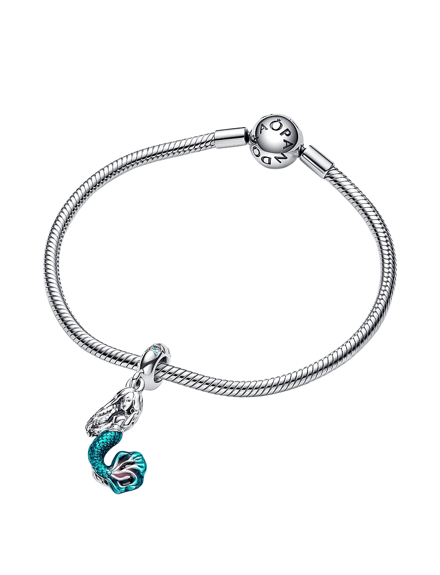 Pandora - Disney The Little Mermaid Ariel sterling silver dangle with auro borealis clear cubic zirconia, tran - pendentifs - turquoise - 3