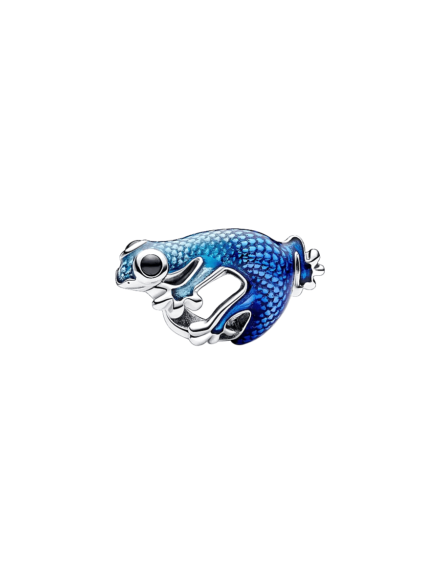 Pandora - Metallic Blue Gecko Charm - pendentifs - blue - 1