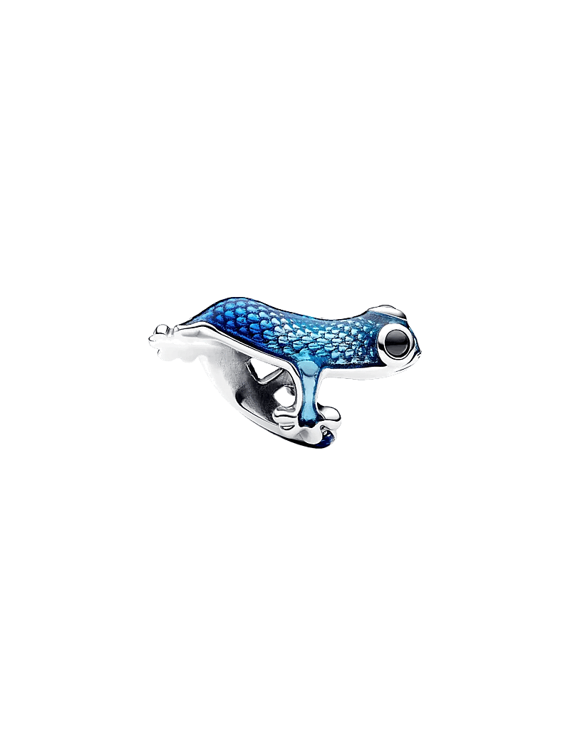 Pandora - Gecko sterling silver charm with black crystal and shaded transparent metallic light to dark blue en - anhänger - blue - 2