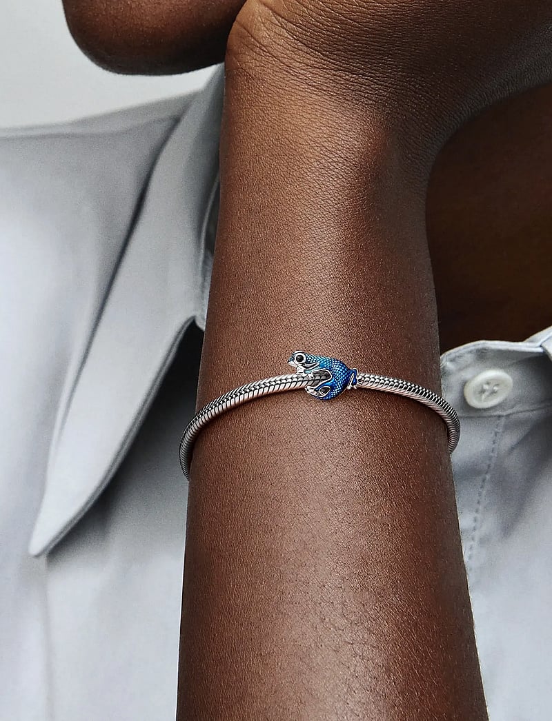 Pandora - Gecko sterling silver charm with black crystal and shaded transparent metallic light to dark blue en - anhänger - blue - 4