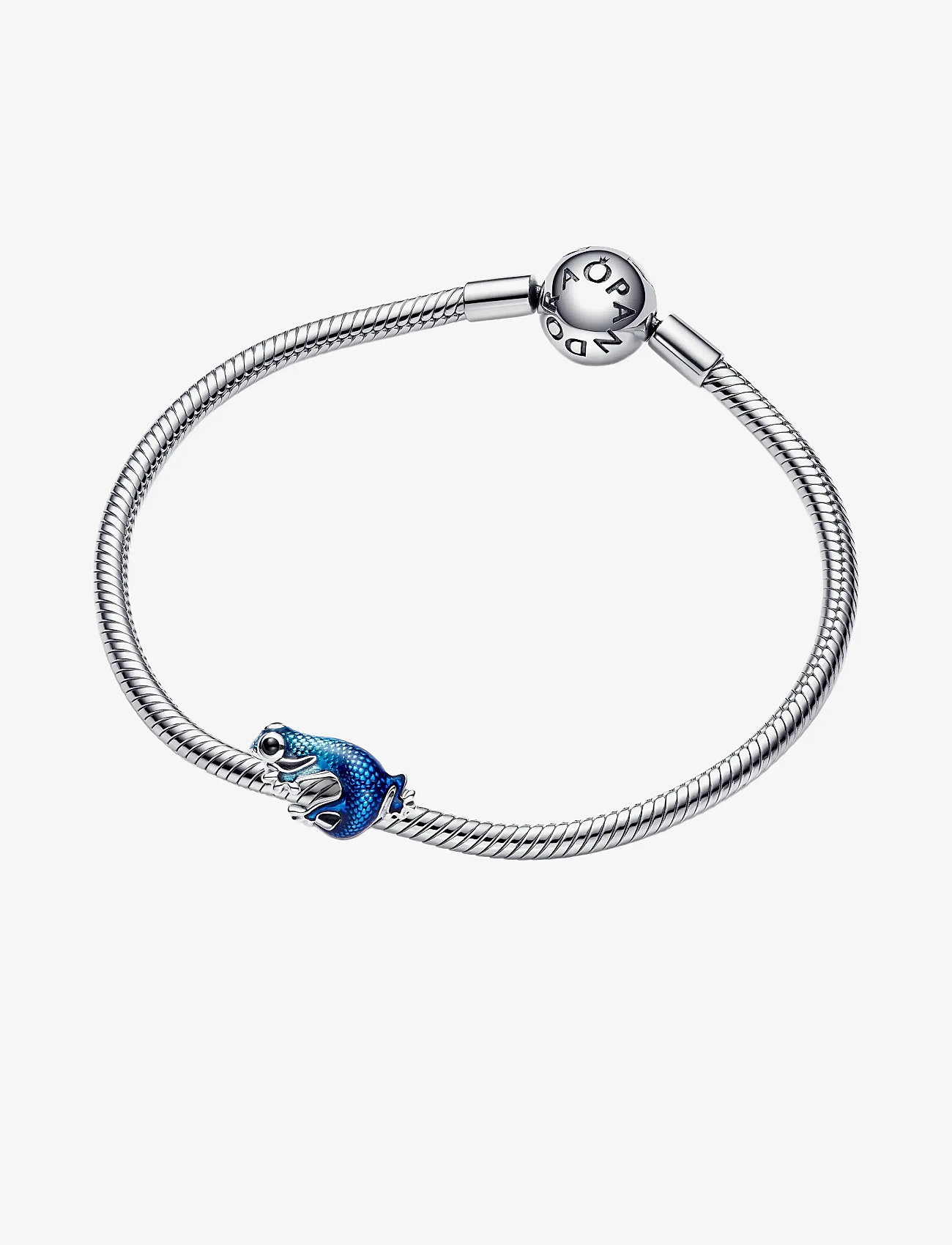 Pandora - Gecko sterling silver charm with black crystal and shaded transparent metallic light to dark blue en - anhänger - blue - 3