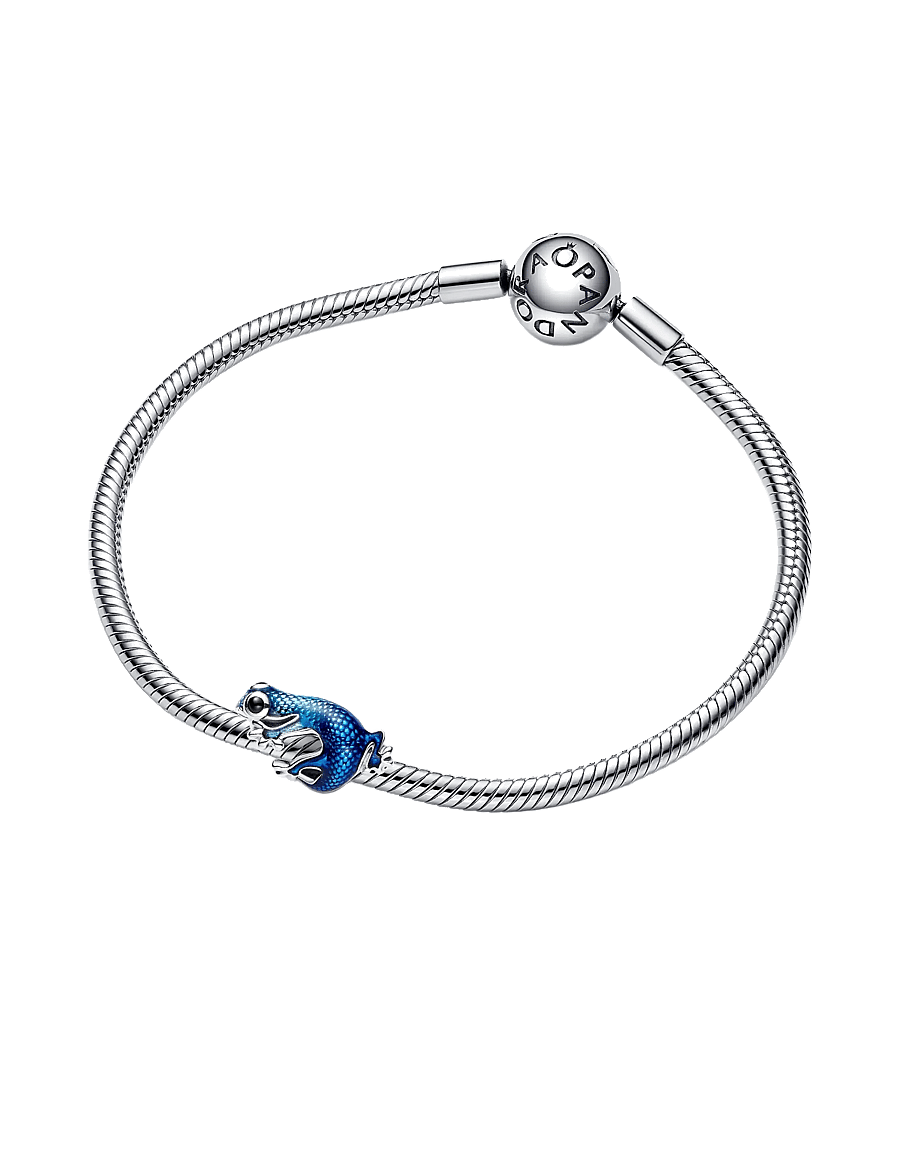 Pandora - Metallic Blue Gecko Charm - pendentifs - blue - 3