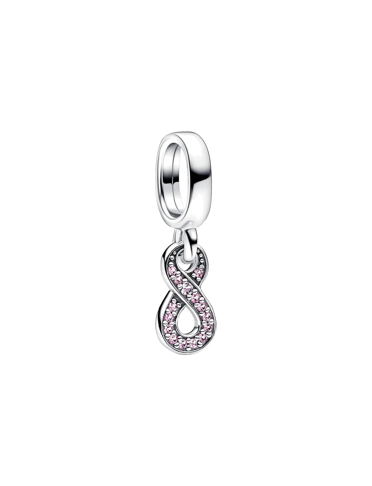 Pandora Infinity sterling silver dangle with cerise and phlox pink crystal - Charms - PINK / silver