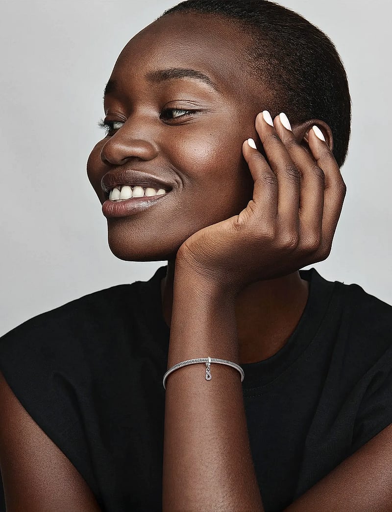 Pandora - Infinity sterling silver dangle with cerise and phlox pink crystal - hängen & berlocker - pink - 0