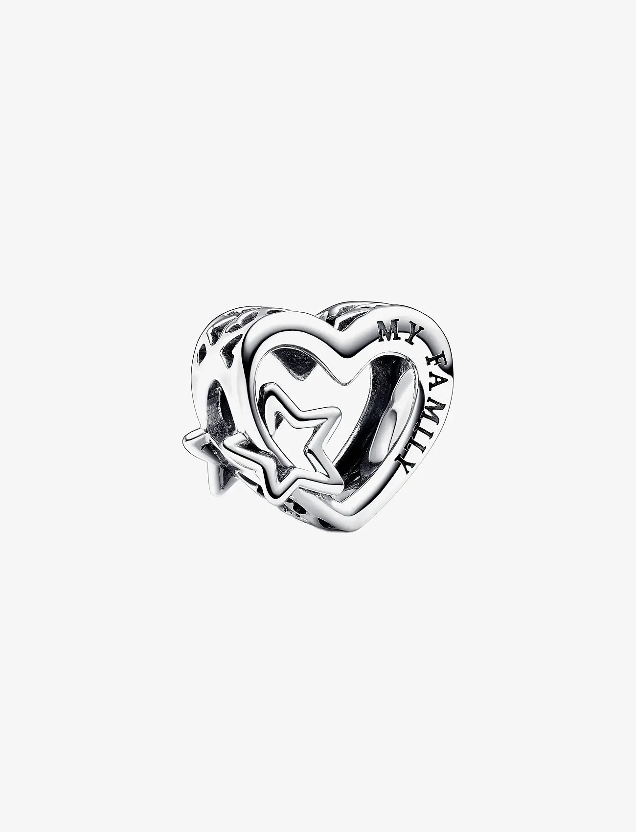 Pandora - Heart sterling silver charm - pendants - no color - 1